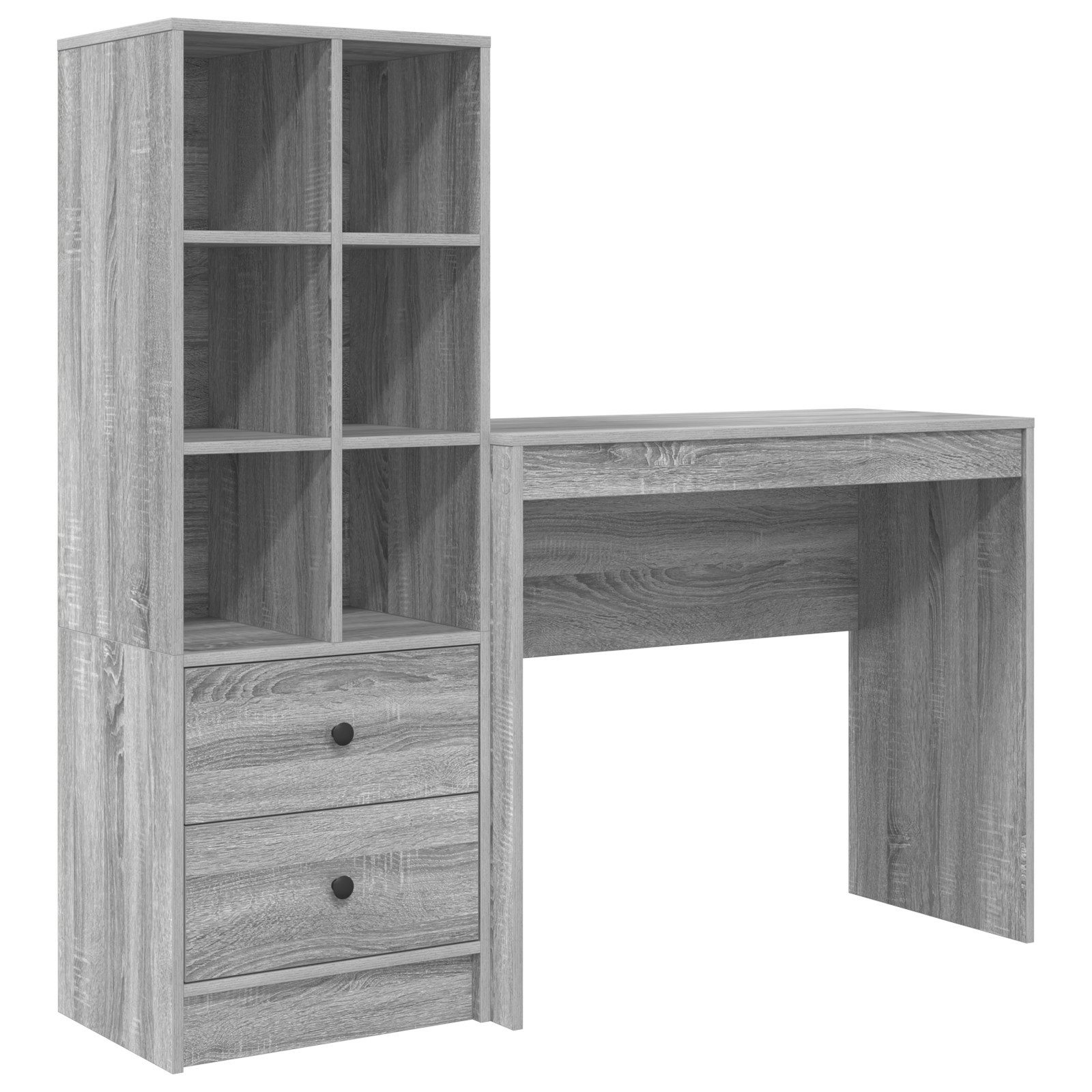 vidaXL Sideboard Schreibtisch mit Stauraum Graues günstig online kaufen