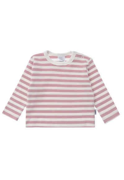 Liliput T-Shirt schilf-ecru und rosé-ecru geringelt mit Druckknöpfen auf der Schulter