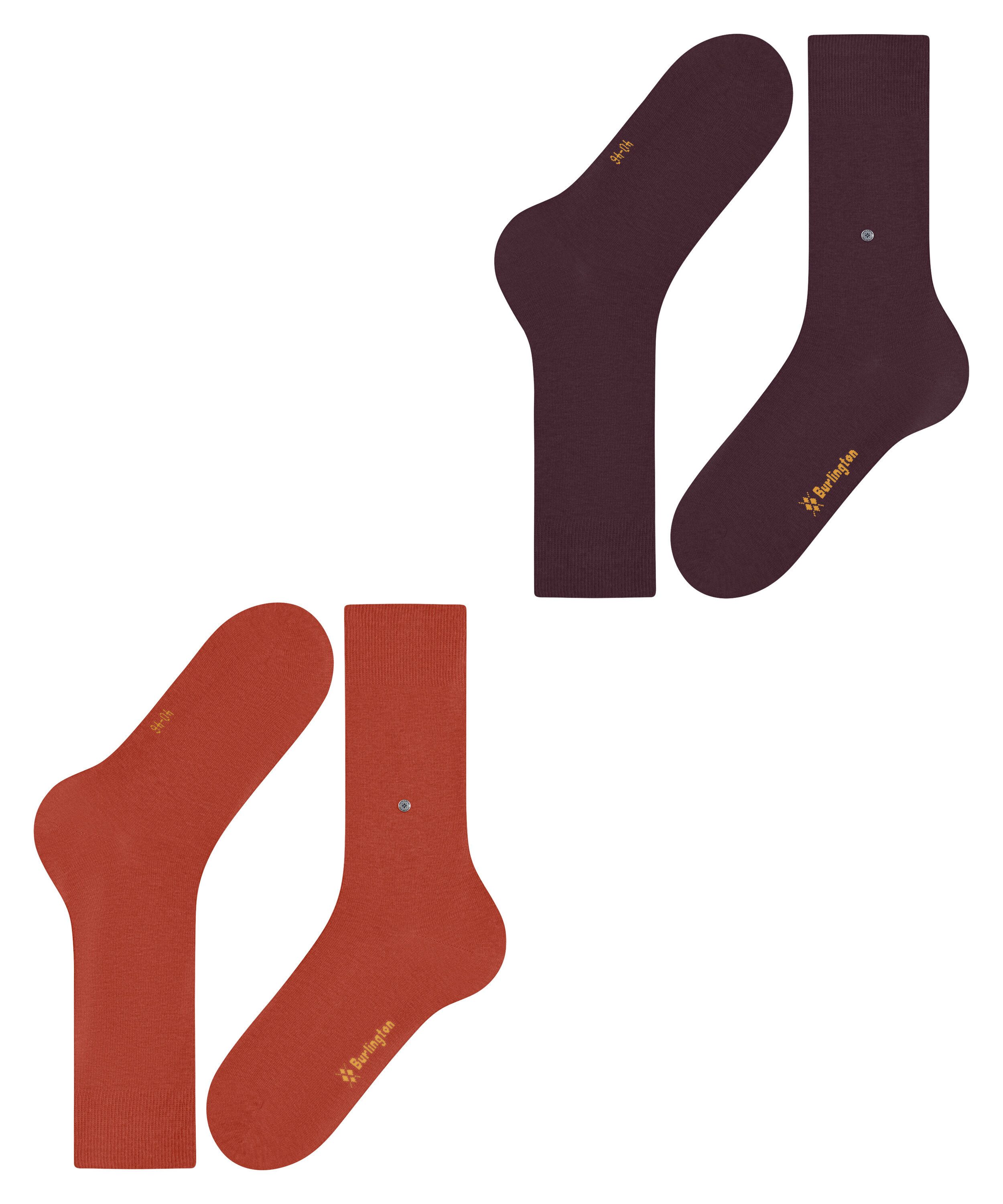 Burlington Socken Everyday 2-Pack (2-Paar) aus weicher gekämmter Baumwolle