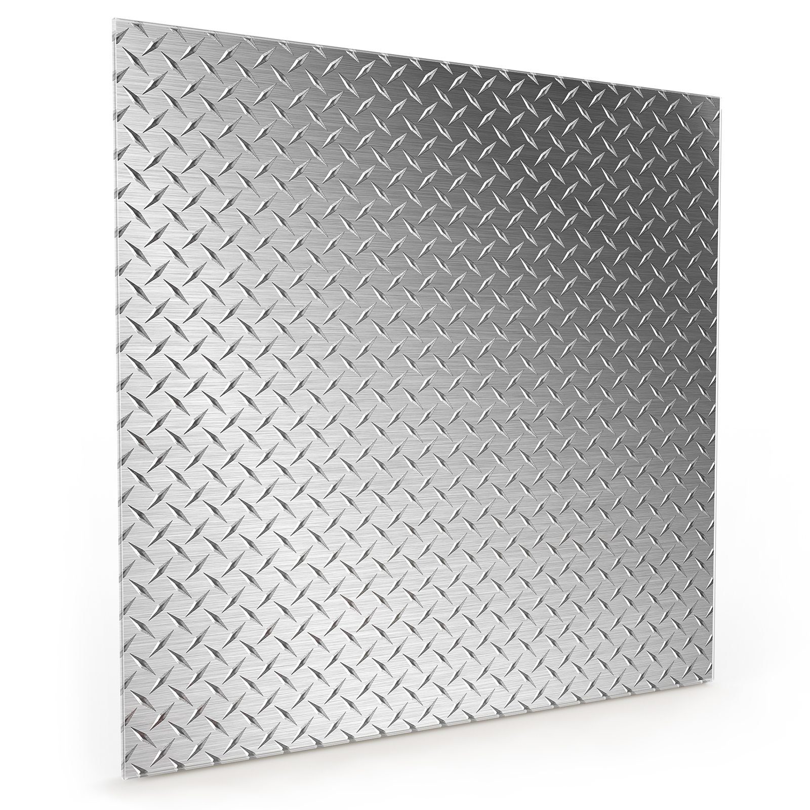 Primedeco Küchenrückwand Spritzschutz Glas Metall Diamant Platte