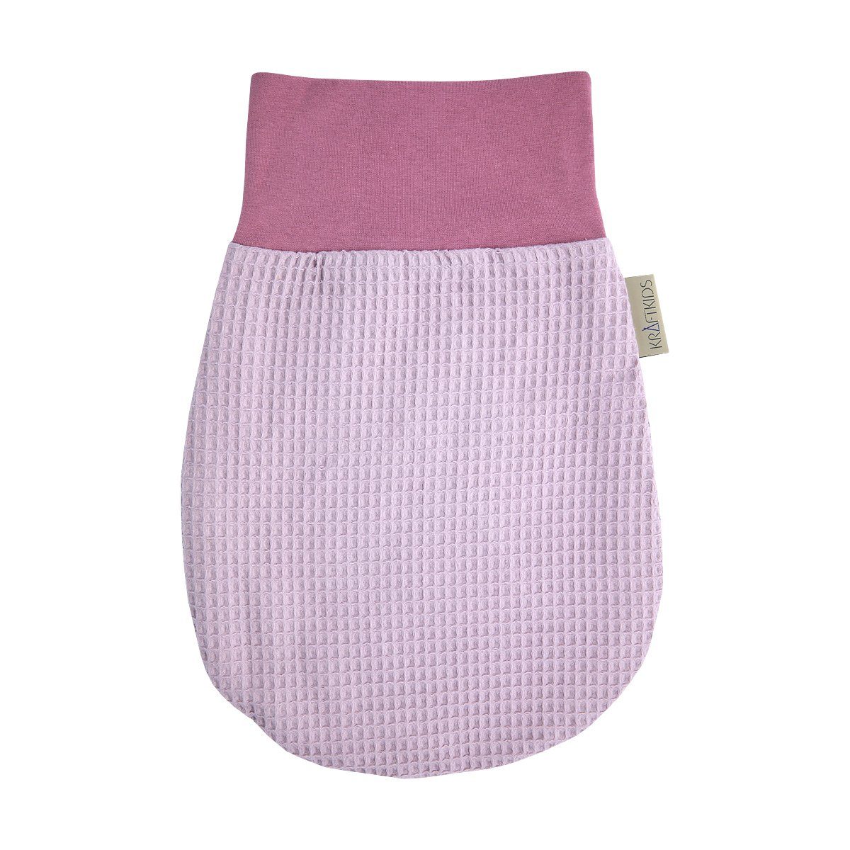 KraftKids Babyschlafsack Waffel Piqué rosa, Sommer/Frühling-Variante, 100% Baumwolle, hochwärtiger Stoff, zwei Schichten Stoff