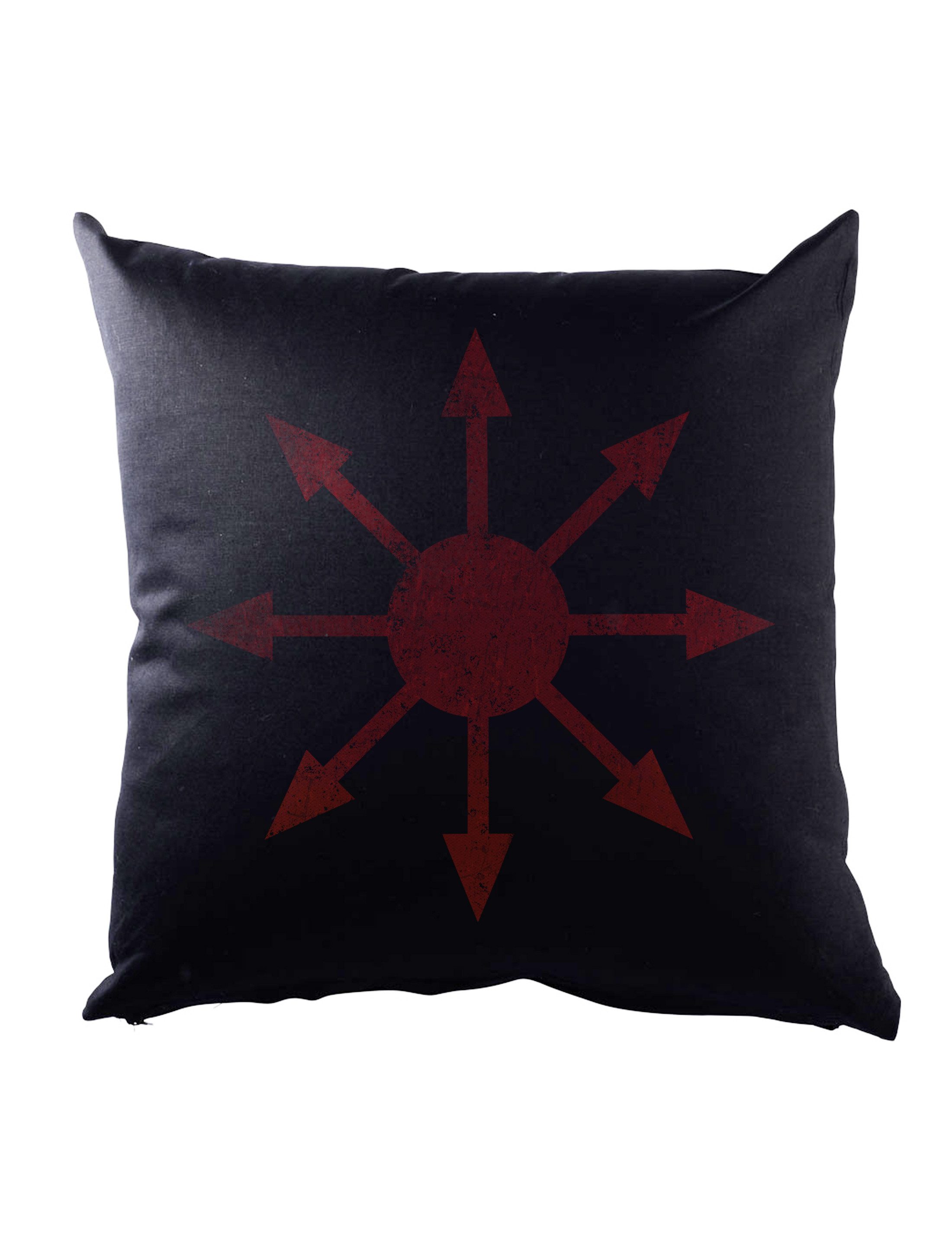 Urban Backwoods Dekokissen Chaos Vintage Symbol I Dekokissen Goth Metal Cyber Hardcore Logo, Gothic Punk Sign Heavy