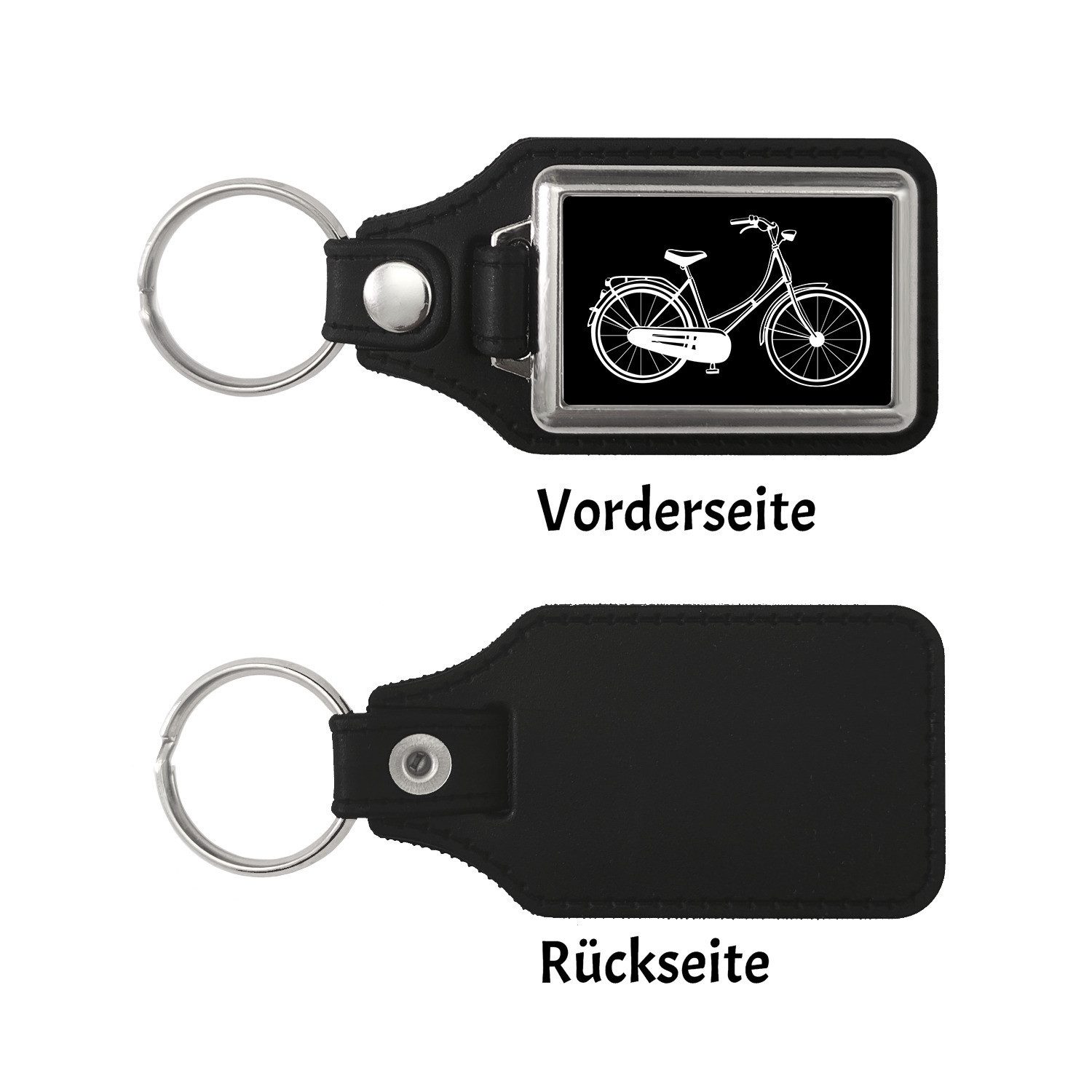speecheese Schlüsselanhänger Fahrrad Schlüsselanhänger mit Kunstleder-Anhän günstig online kaufen