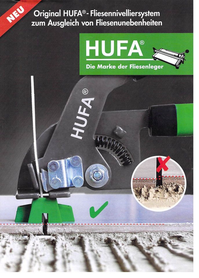 Thumbnail - Hufa Nivelliersystem Hufa Fliesen Nivelliersystem 1000 x Zuglaschen Nachbezug im Polybeutel