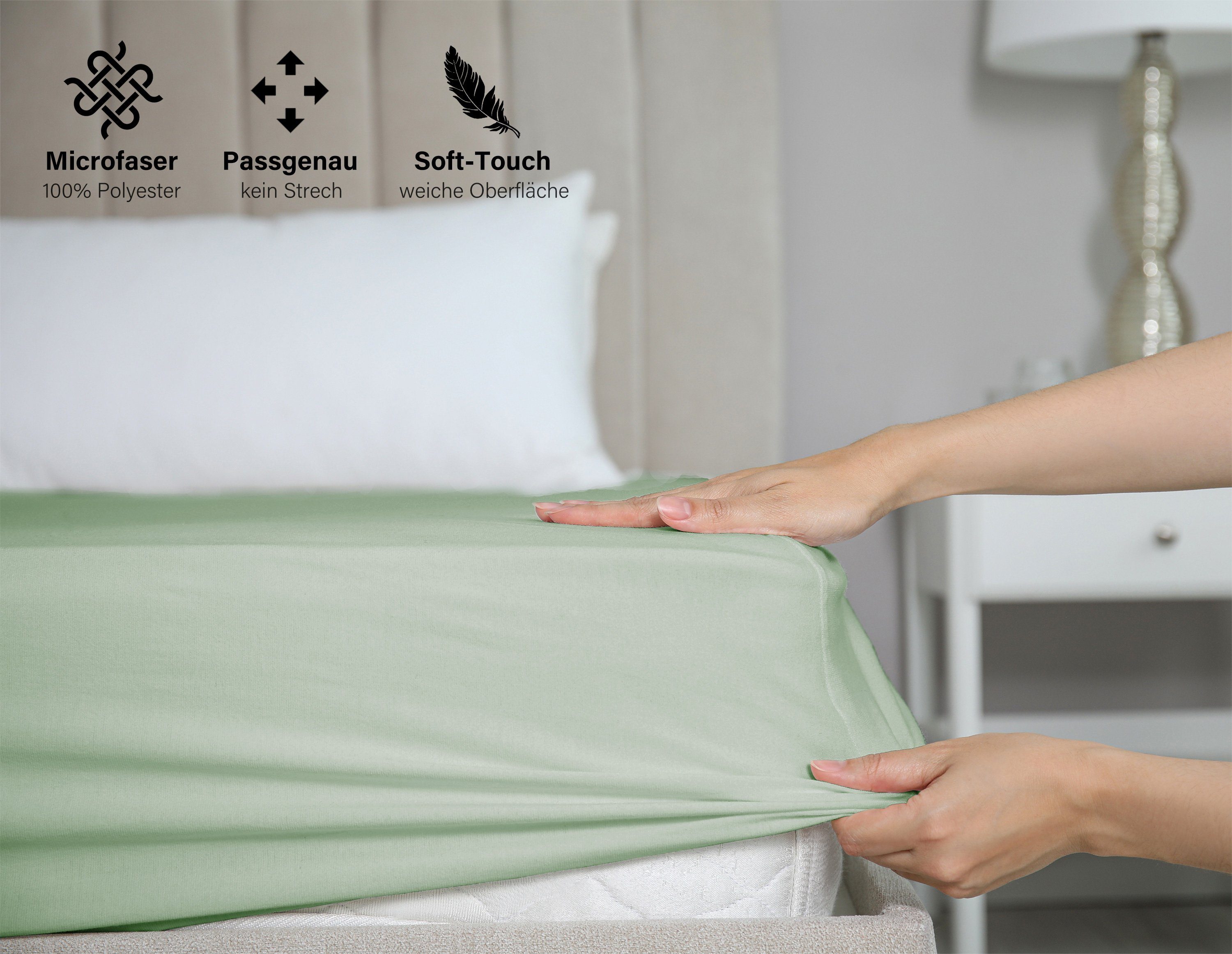 Beautex Spannbettlaken Mikrofaser Spannbetttuch Bettlaken, Premium Mikrofas günstig online kaufen