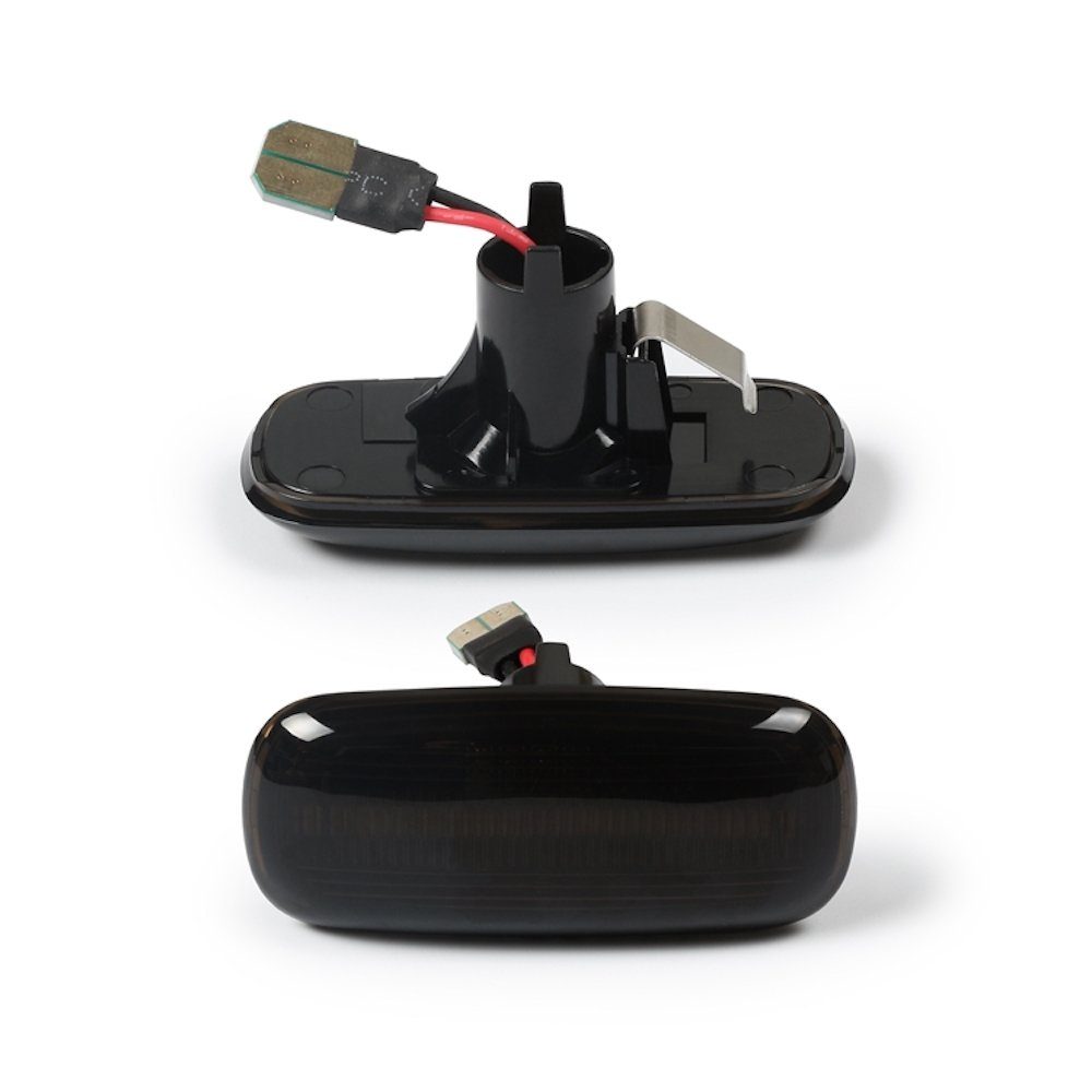 LLCTOOLS Blinker LED SEITENBLINKER für A3 8P, A4 B6 B7 & Cabrio, A6 C6 4F, SCHWARZ, LED fest integriert