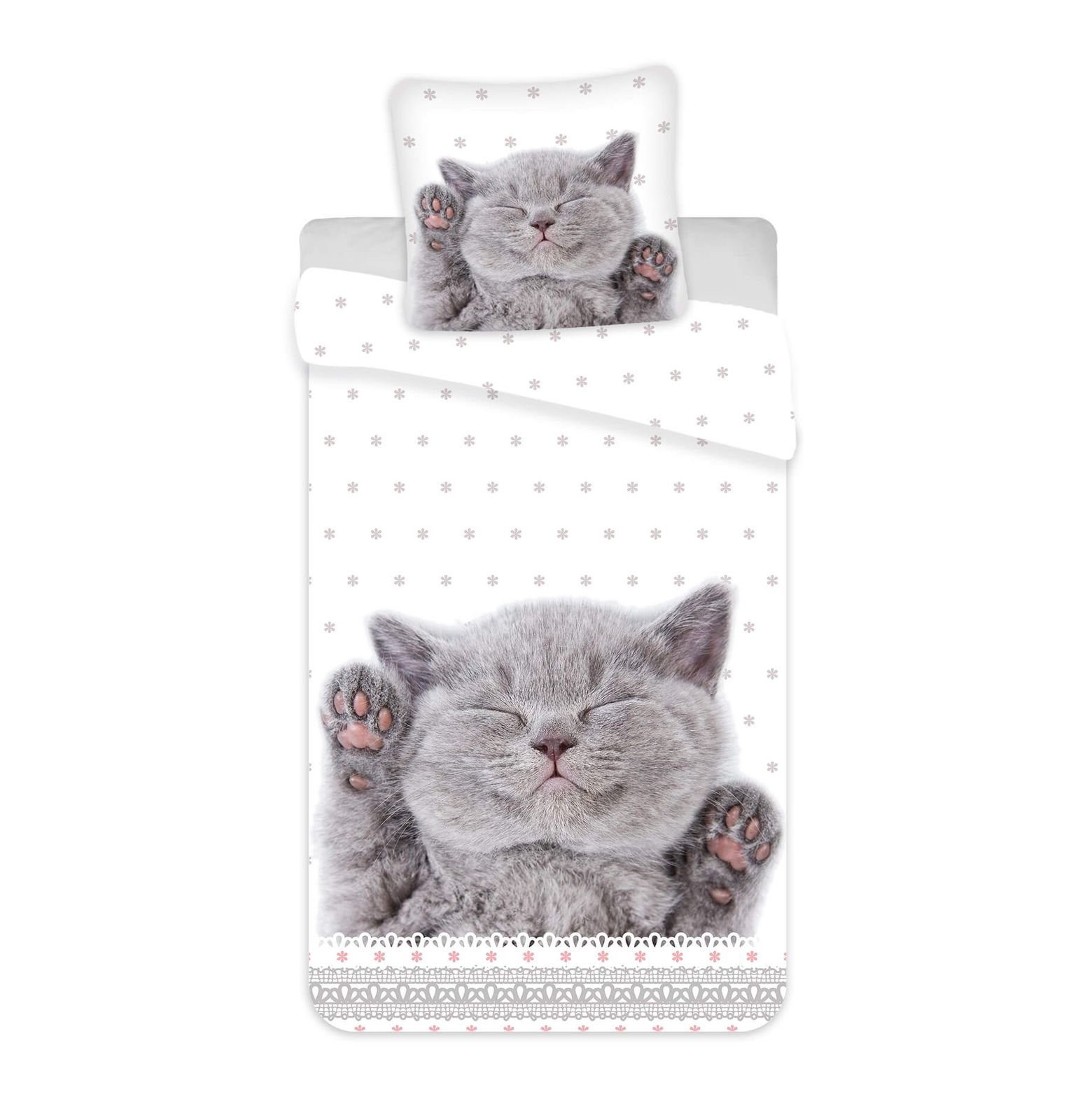 Bettwäsche Kätzchen Katze - Wende-Bettwäsche-Set mit Kitten, 135x200 & 80x80