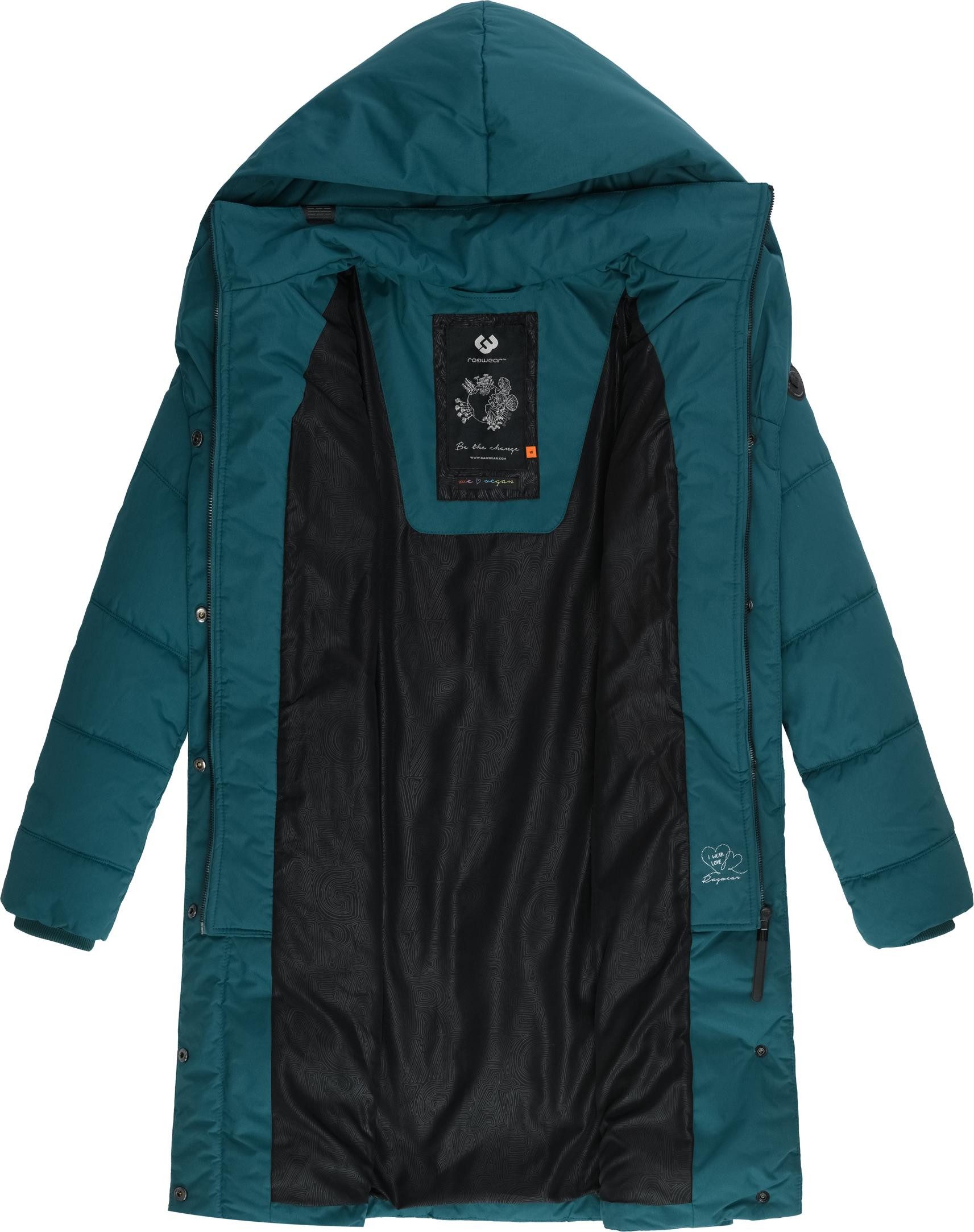 Ragwear Steppmantel Natalka stylischer, gesteppter Winterparka mit gefütterter Kapuze