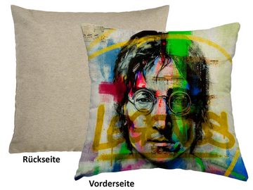 Kissenhülle POP-Collection, beties (1 Stück), Wende-Kissenhülle Lennon POP-ART Graffiti ca. 45x45 cm