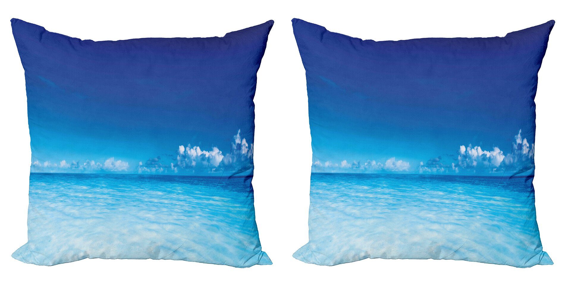 Kissenbezüge Modern Accent Doppelseitiger Digitaldruck, Blau Beach Ocean Abakuhaus Stück), (2 Sea-Landschaft