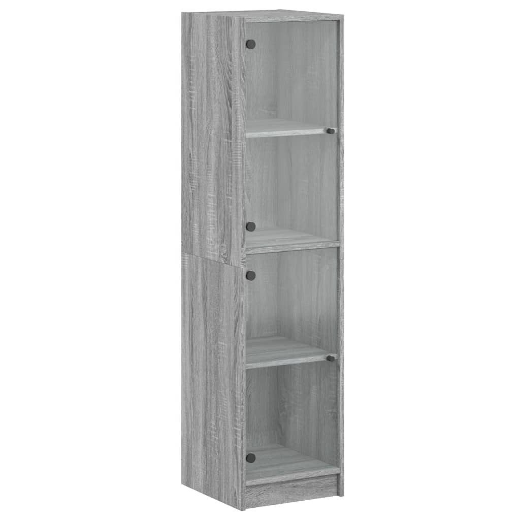 vidaXL Highboard Highboard mit Glastüren Grau günstig online kaufen