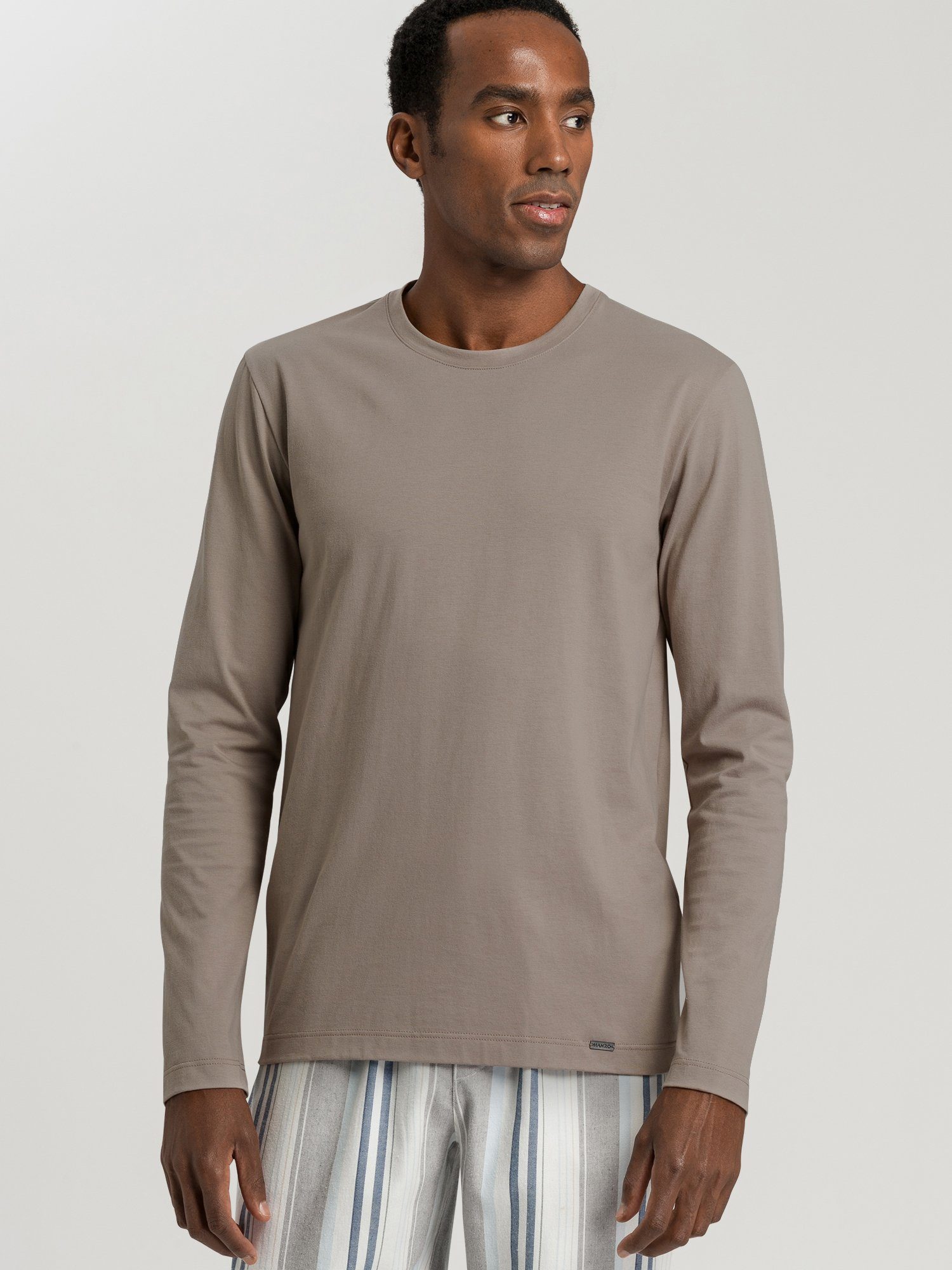 Hanro Longsleeve Living Shirts silver sand