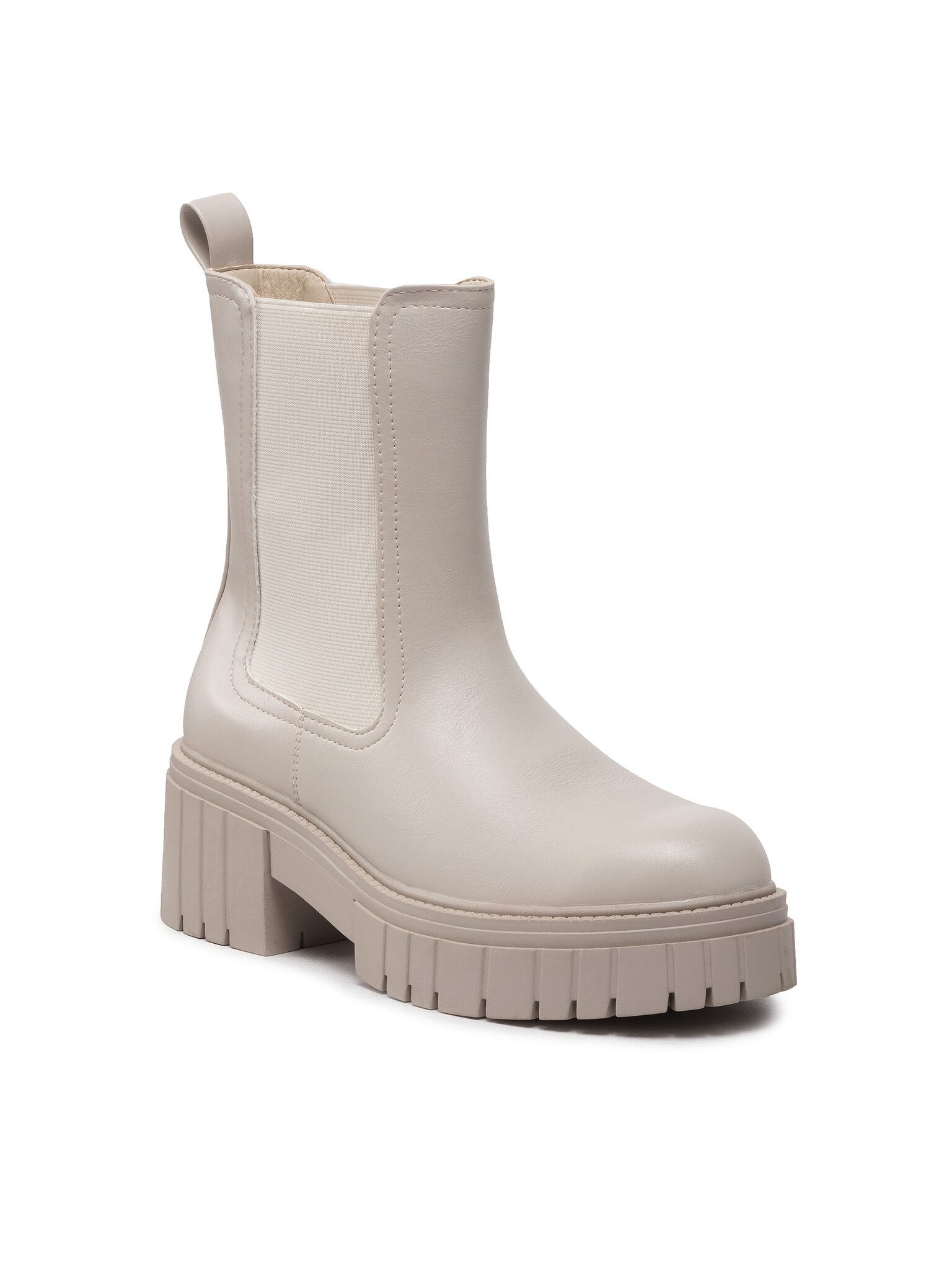 Klassische Stiefeletten ZAL13130-1 Beige Stiefel