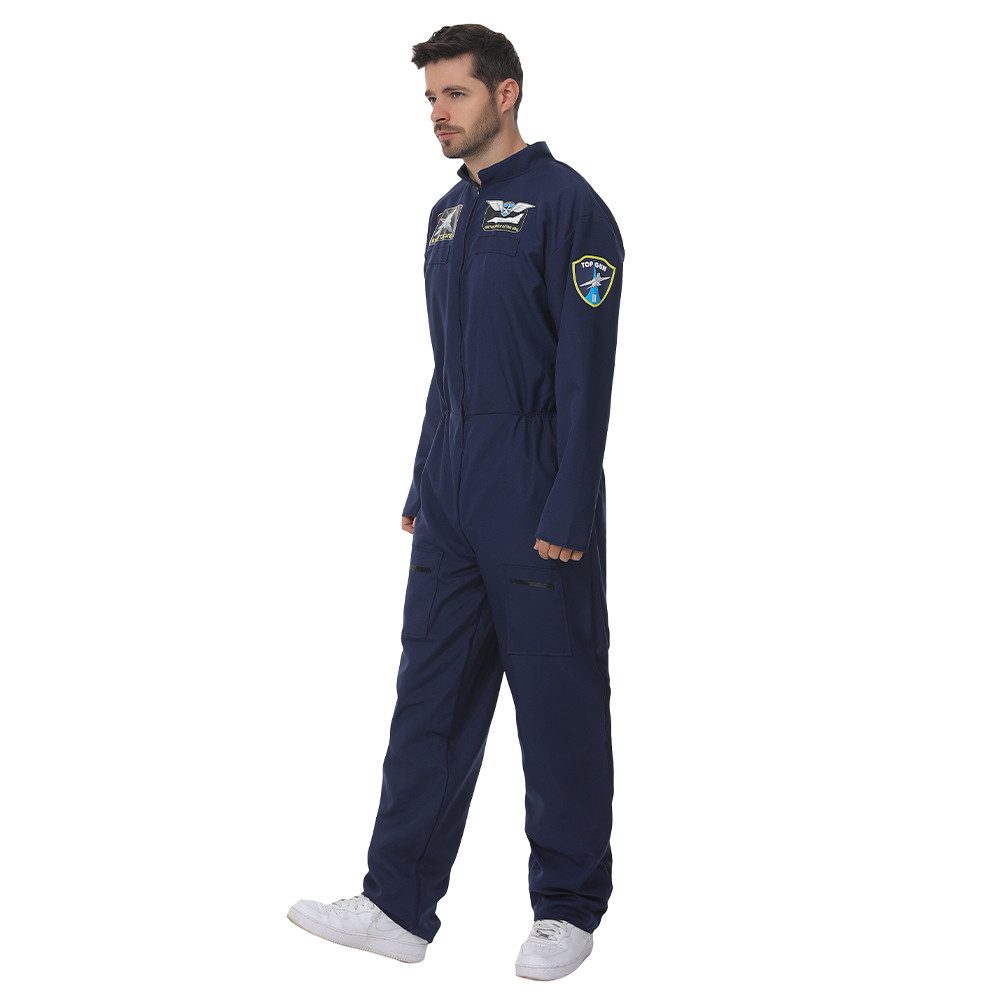 MIESEPETER Kostüm Piloten-Kostüm Herren Verkleidung MIESEPETER®, Kampfjet Pilot-Kostüm