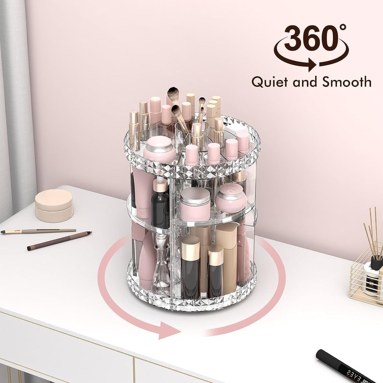 Refined Living Organizer 360° Drehbarer Make-up-Organizer, Schminktisch-Org günstig online kaufen