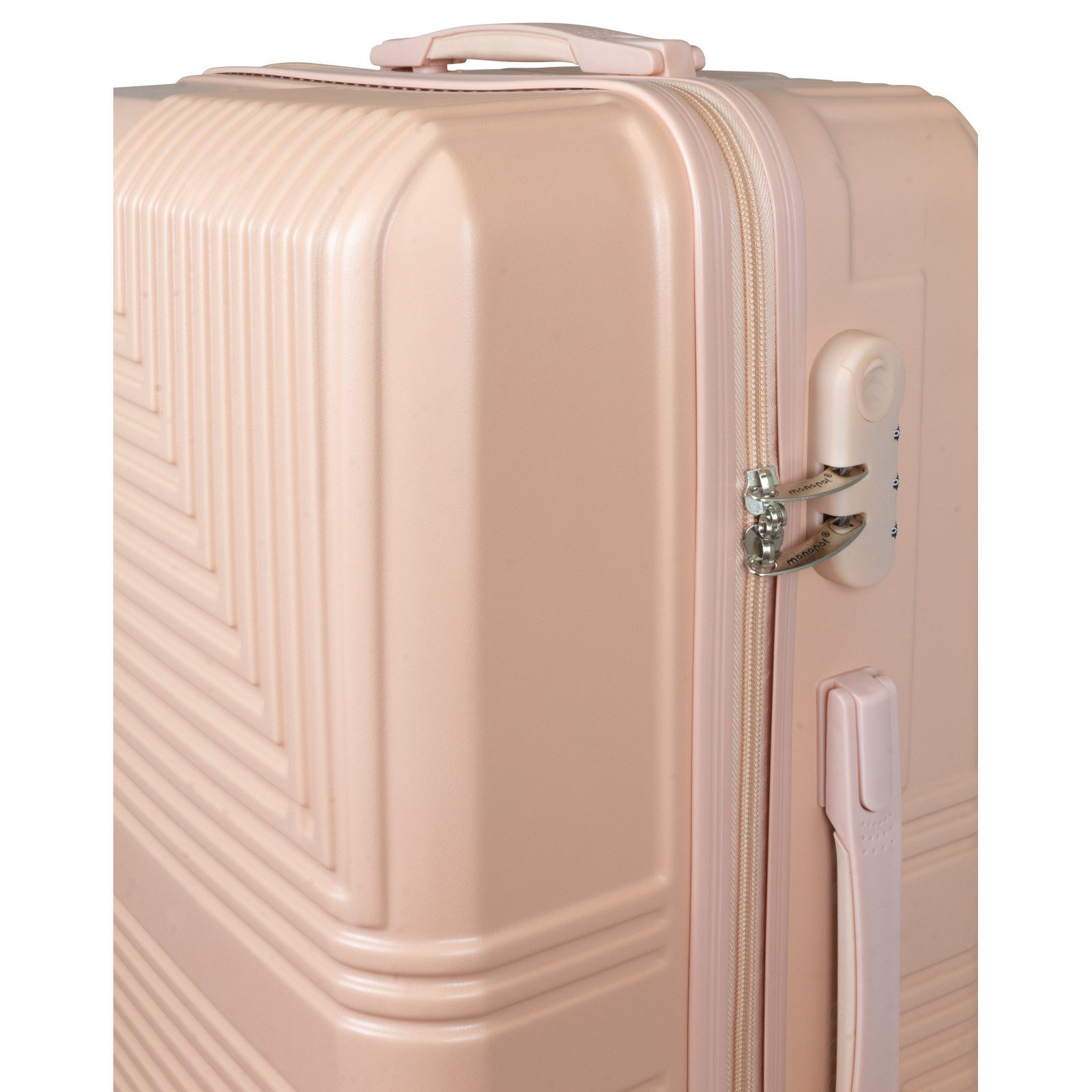 Trendyshop365 Hartschalen-Trolley Hartschalen-Koffer Barcelona - Handgepäck - Weekender - Reisekoffer, Zwillingsrollen, Zahlenschloss, robust und leicht