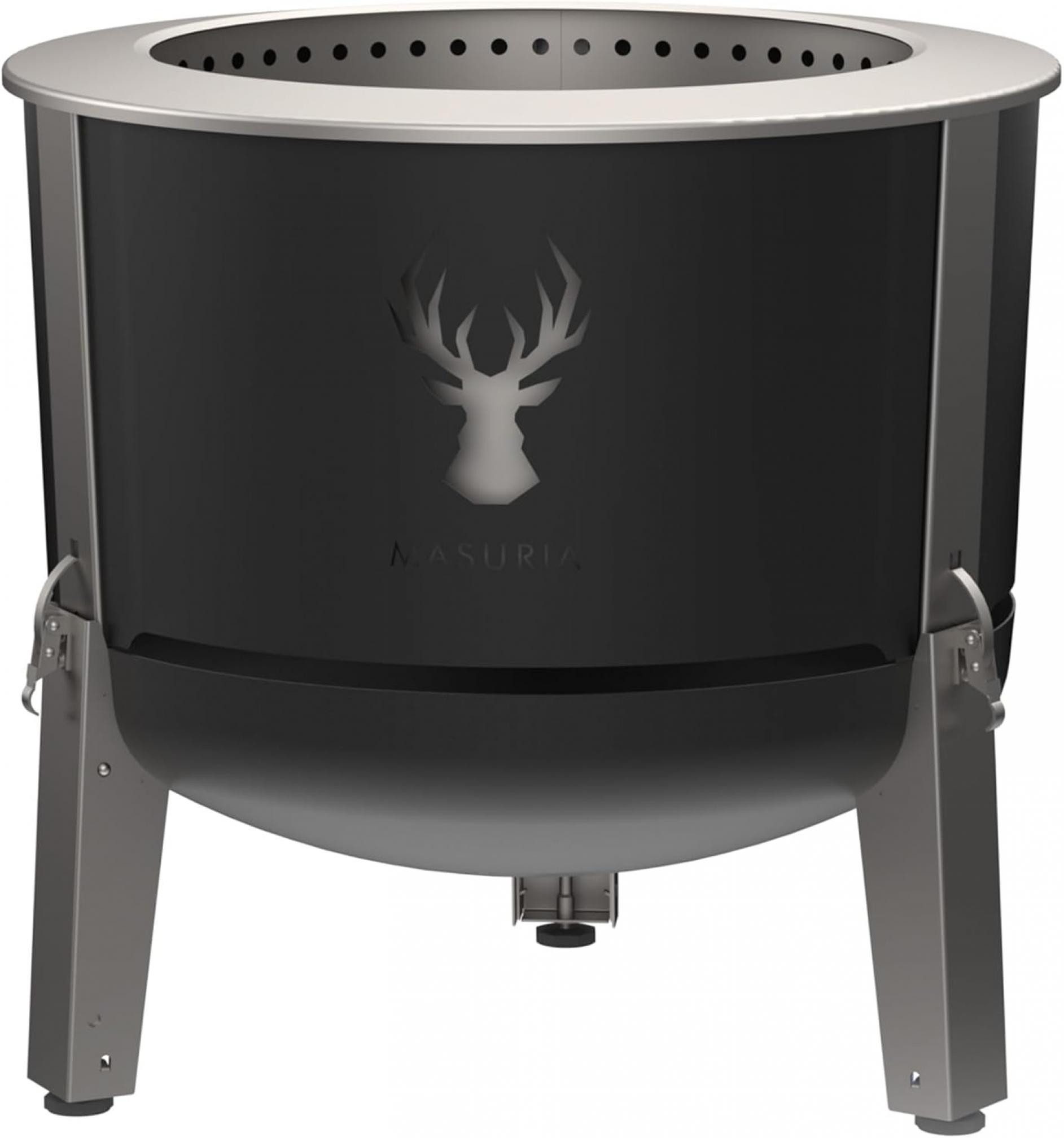 Masuria Feuerschale Wild Alpha 600 Schwarz Hirsch