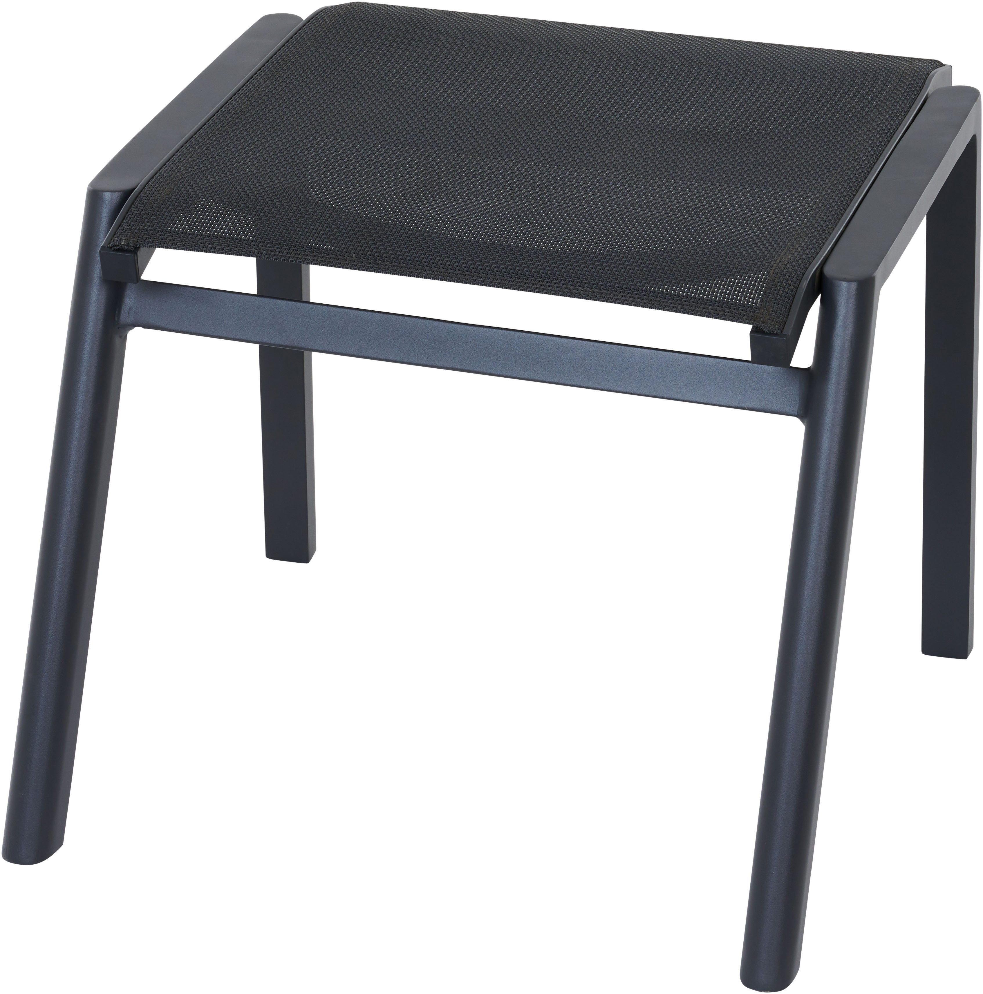 Siena Garden Hocker BOLOGNA, Aluminiumgestell, Ranotex® Bezug, Dining Hocker anthrazit/grau