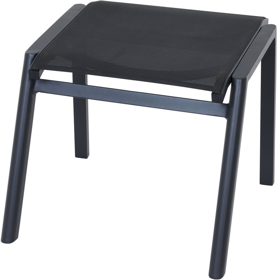 Siena Garden Hocker BOLOGNA, Aluminiumgestell, Ranotex® Bezug, Dining Hocker anthrazit/grau