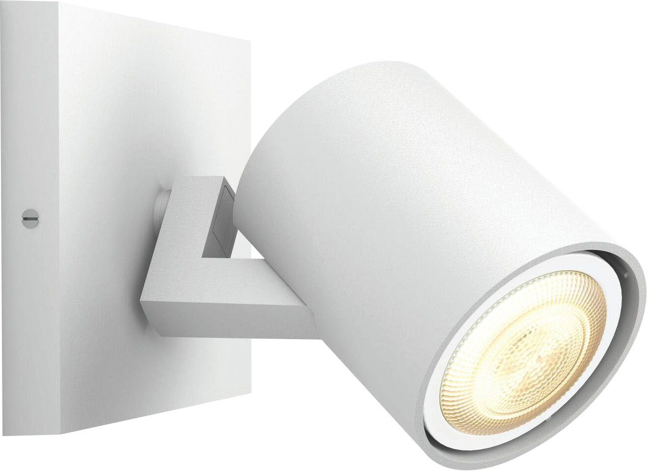 Philips Hue LED Flutlichtstrahler Runner, Dimmfunktion, Leuchtmittel  wechselbar, Warmweiß, GU10 LED-Lampe enthalten