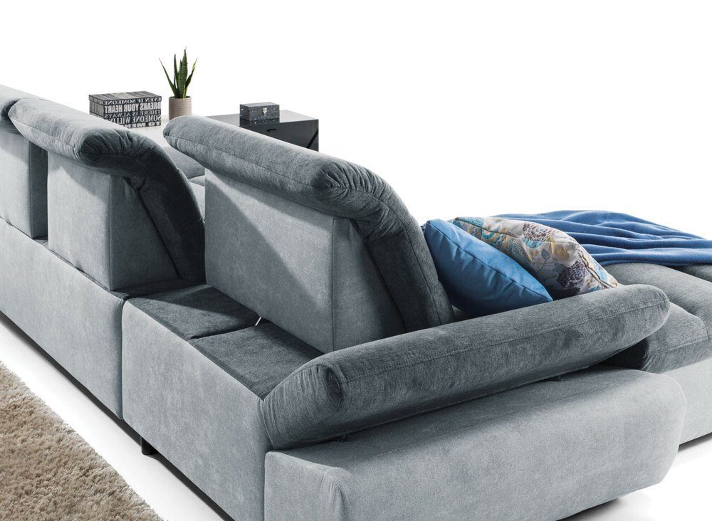 im oder und Bettkasten, Modern Bettfunktion Kopfteil-, frei mit links L-Form, mit Romillé, Armlehnenverstellung, Eckcouch, bestellbar, stellbar, mane inklusive rechts und Relaxfunktion Stylefy Rückenteil- Raum Design, Ecksofa