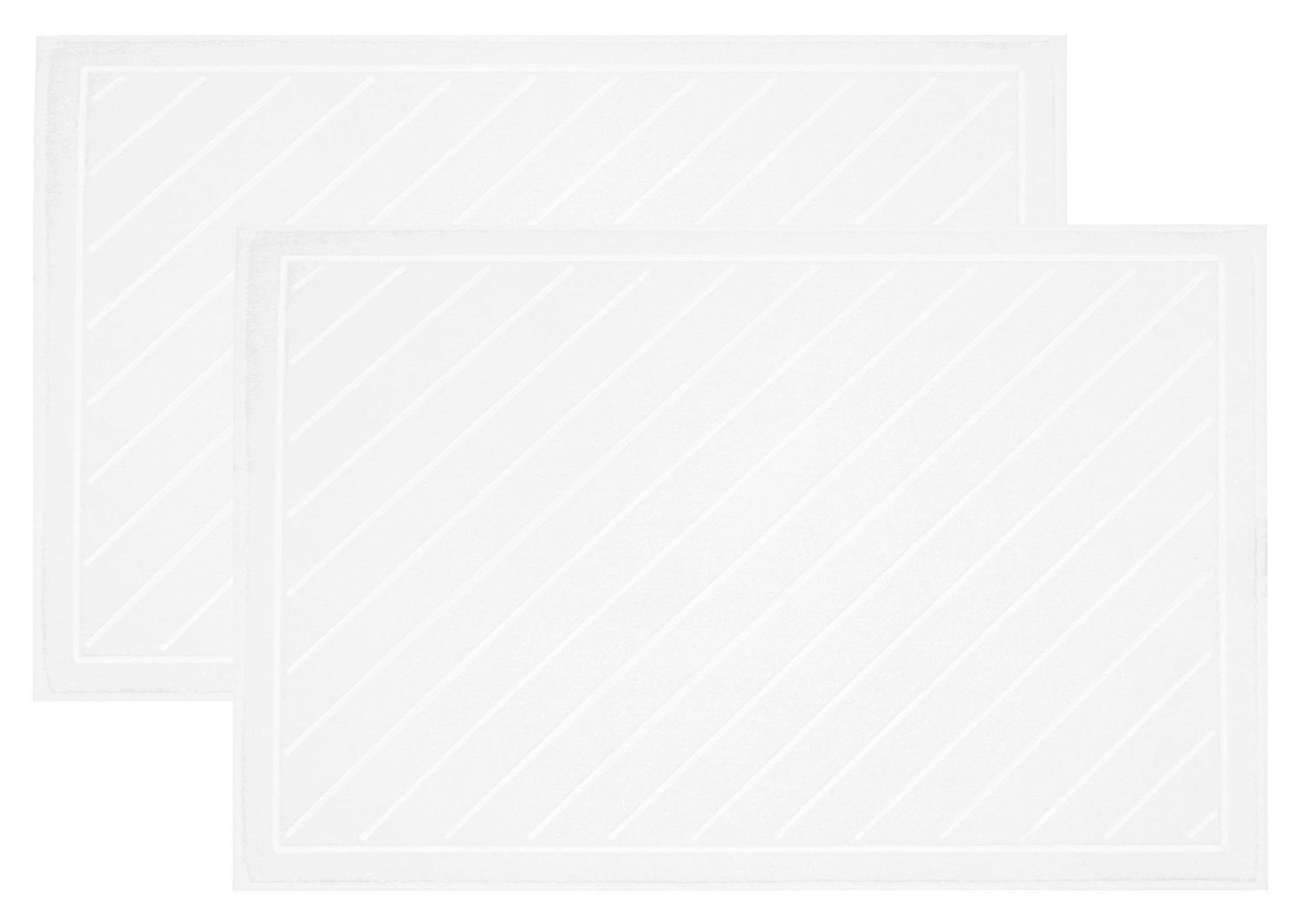 ZOLLNER Badematte, rutschhemmend, fußbodenheizungsgeeignet, 100% Baumwolle, quadratisch, Badematte, 100% Baumwolle, vom Hotelwäschespezialisten, mit Diagonalstreifen
