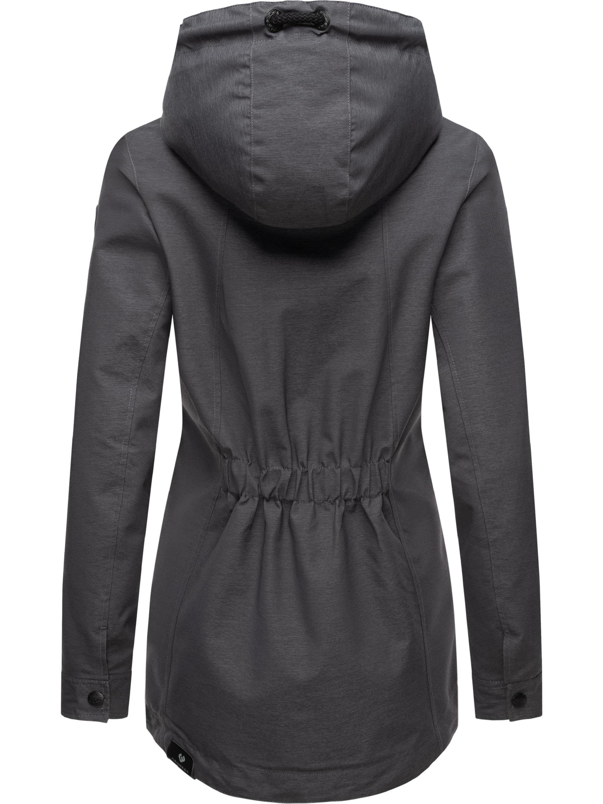 Ragwear Outdoorjacke Zuzka stylische Übergangsjacke mit großer Kapuze