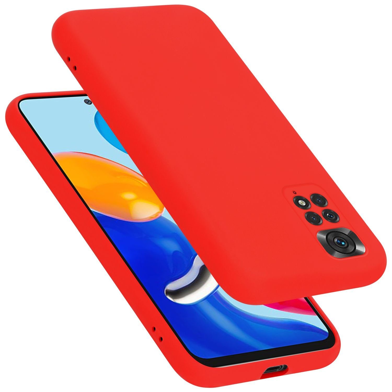 Cadorabo Handyhülle für Xiaomi RedMi NOTE 11 4G / 11S 4G Hülle Xiaomi RedMi NOTE 11 4G / 11S 4G, Flexible Hülle TPU Silikon Schutzhülle Back Cover Case