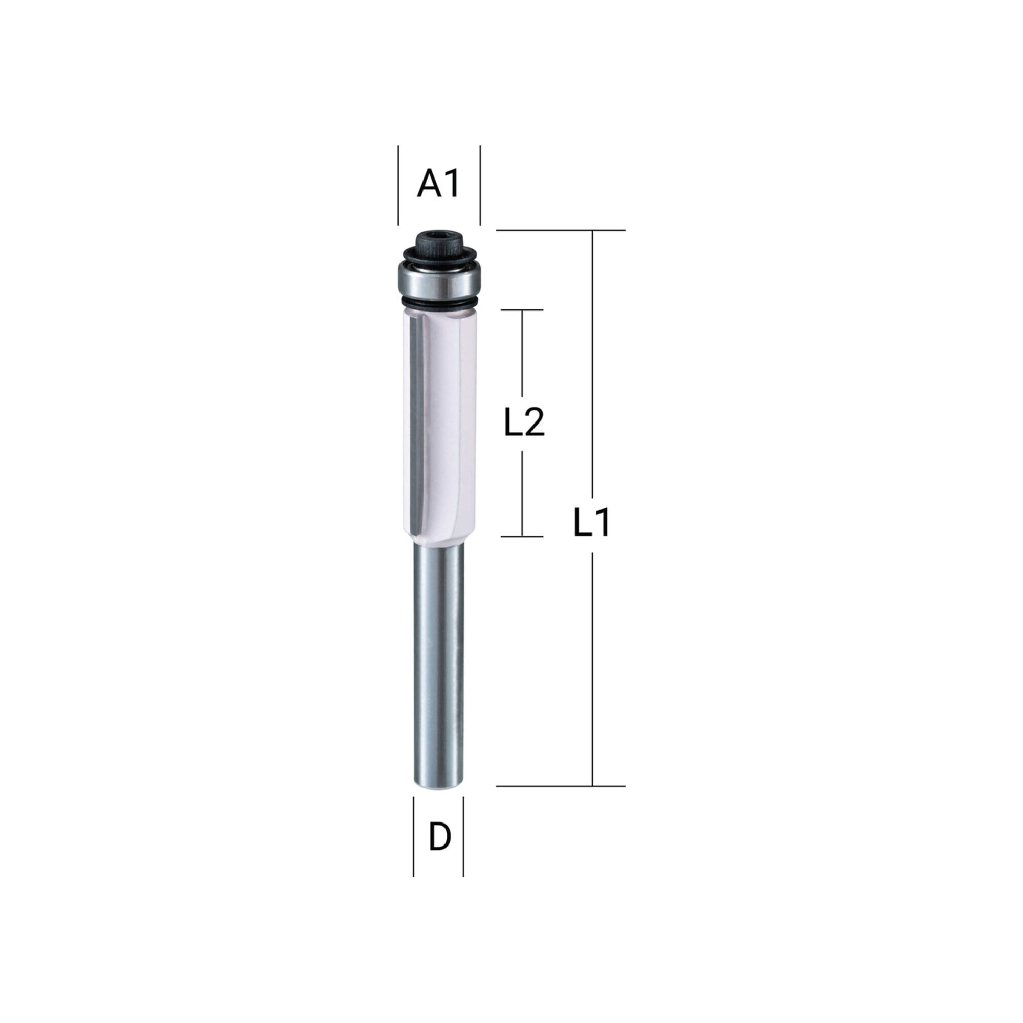 Makita Fräse Makita Bündigfräser zweischneidig Ø 8 mm Schaft, Ø 12,7 mm Fräser, 26