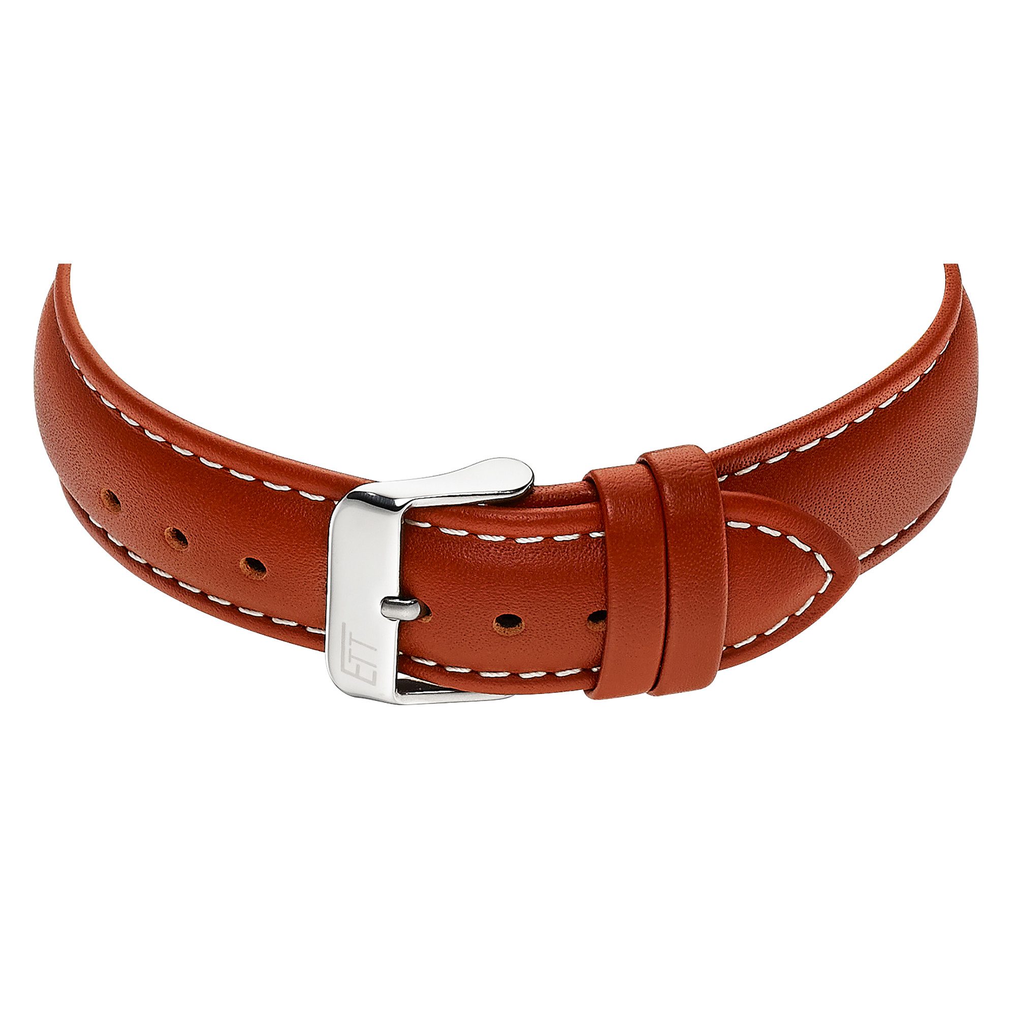 ETT Solaruhr EGS-12159-21L, Armbanduhr, Damenuhr, Herrenuhr, Lederarmband, analog