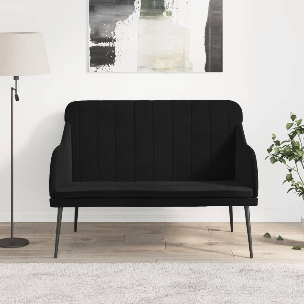 vidaXL Sitzbank Sitzbank Schwarz 110x76x80 cm Samt