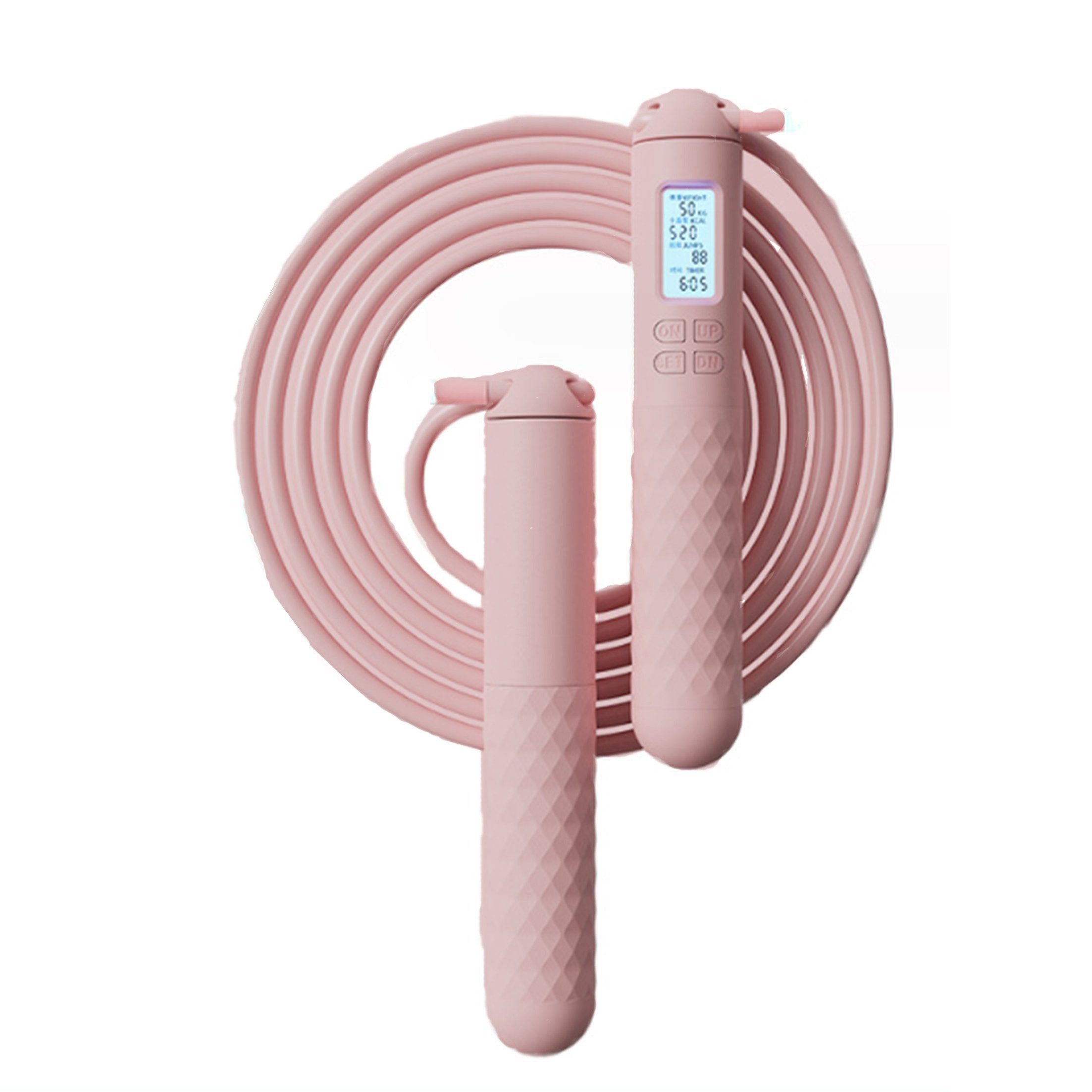 KINSI Springseil Springseil,Speed Rope einstellbar,Intelligente Zählung,LCD-Anzeige, Für Kardio und Fitness,4,5 mm*3 m,längenverstellbar