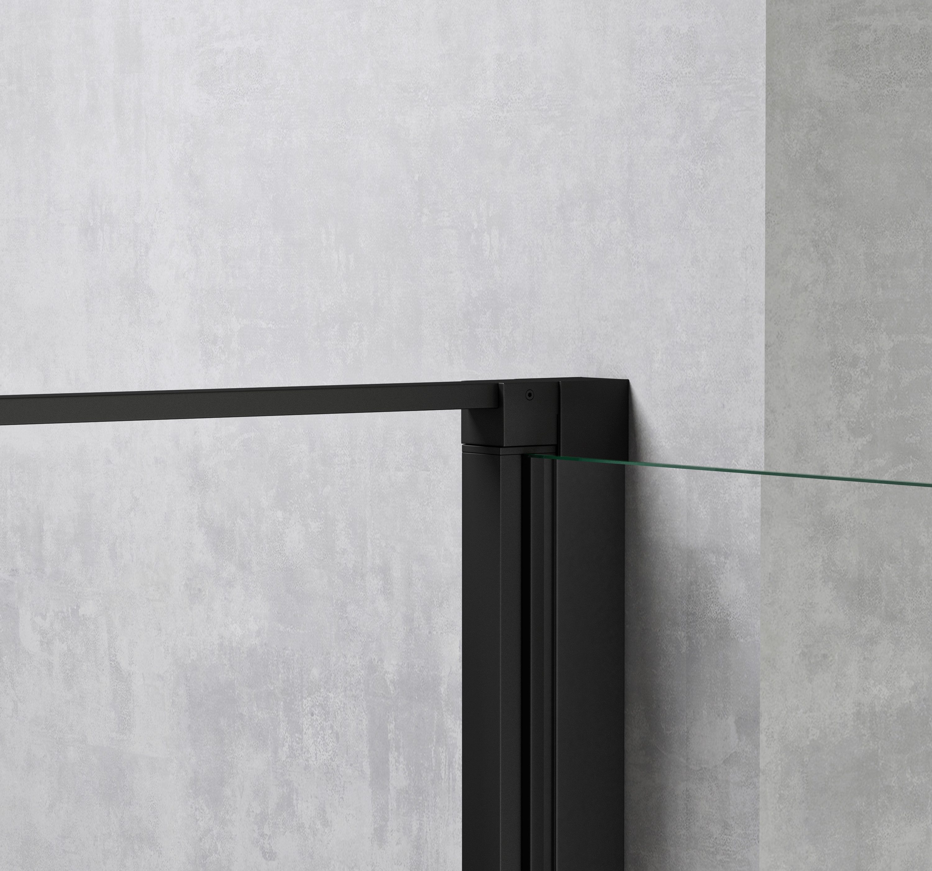 Mai & Mai Eckdusche Duschkabine Rav36 Plus schwarz ESG-Sicherheitsglas Nano-Beschichtung, BxT: 75x80 cm, Einscheibensicherheitsglas