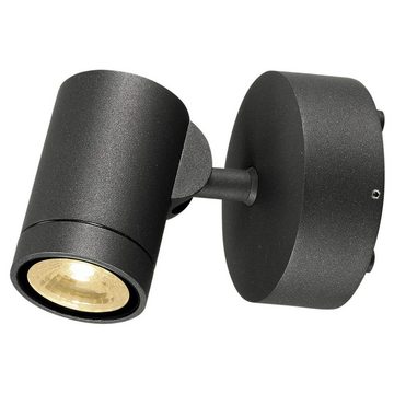 SLV LED Außen-Wandleuchte Schwenkbare LED Wandleuchte Helia, anthrazit, 1-flammig, IP55, keine Angabe, Leuchtmittel enthalten: Ja, fest verbaut, LED, warmweiss, Aussenlampe, Aussenwandleuchte, Outdoor-Leuchte