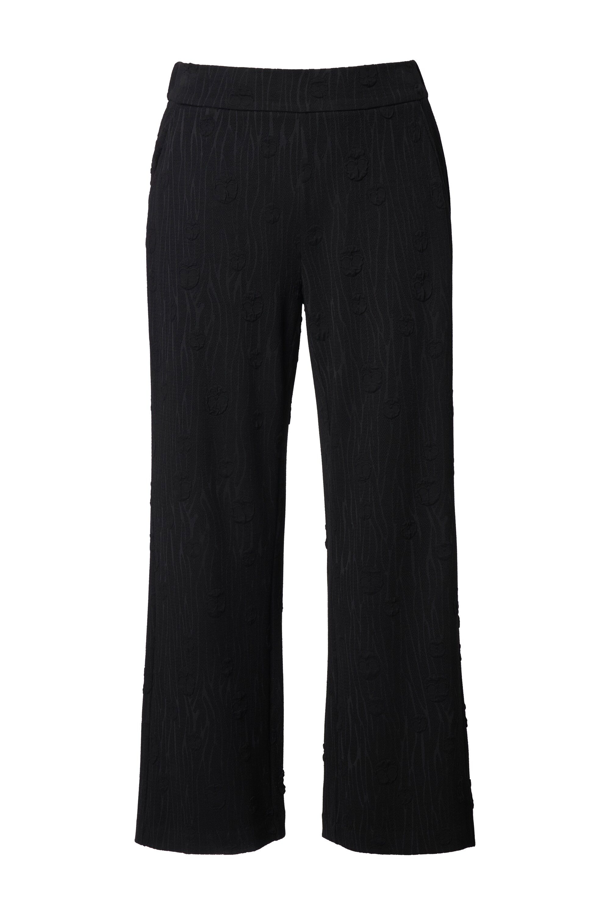 Funktionshose Jacquard-Jerseyhose weites Bein Elastikbund