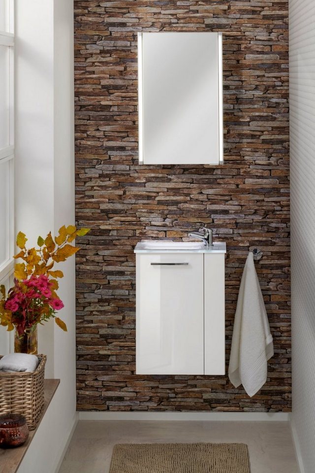 Thumbnail - FACKELMANN Waschbecken SBC SCENO Gäste WC Set 3-teilig 45 cm, Weiß