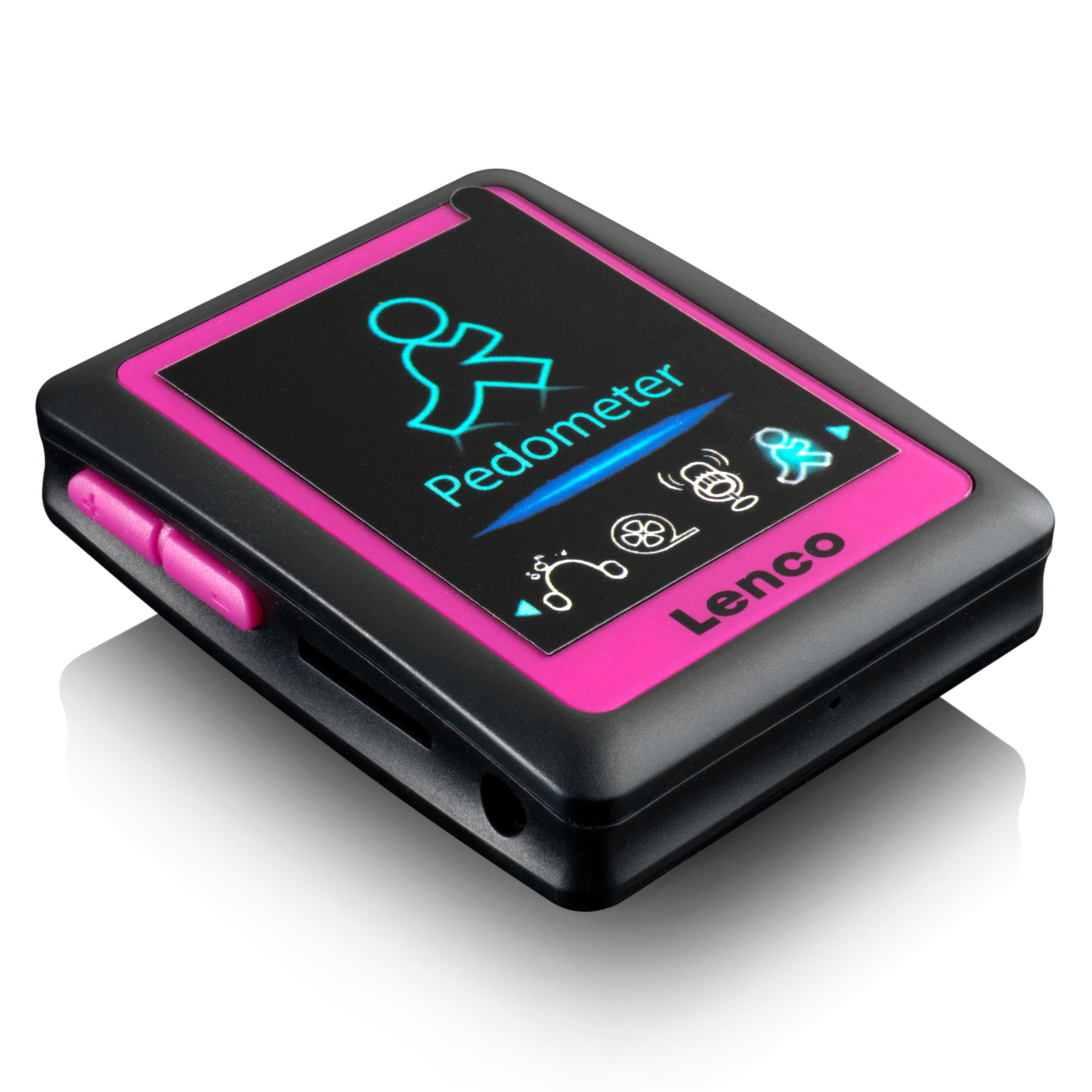 PODO-152 Pink Lenco MP3-Player Schwarz-Pink