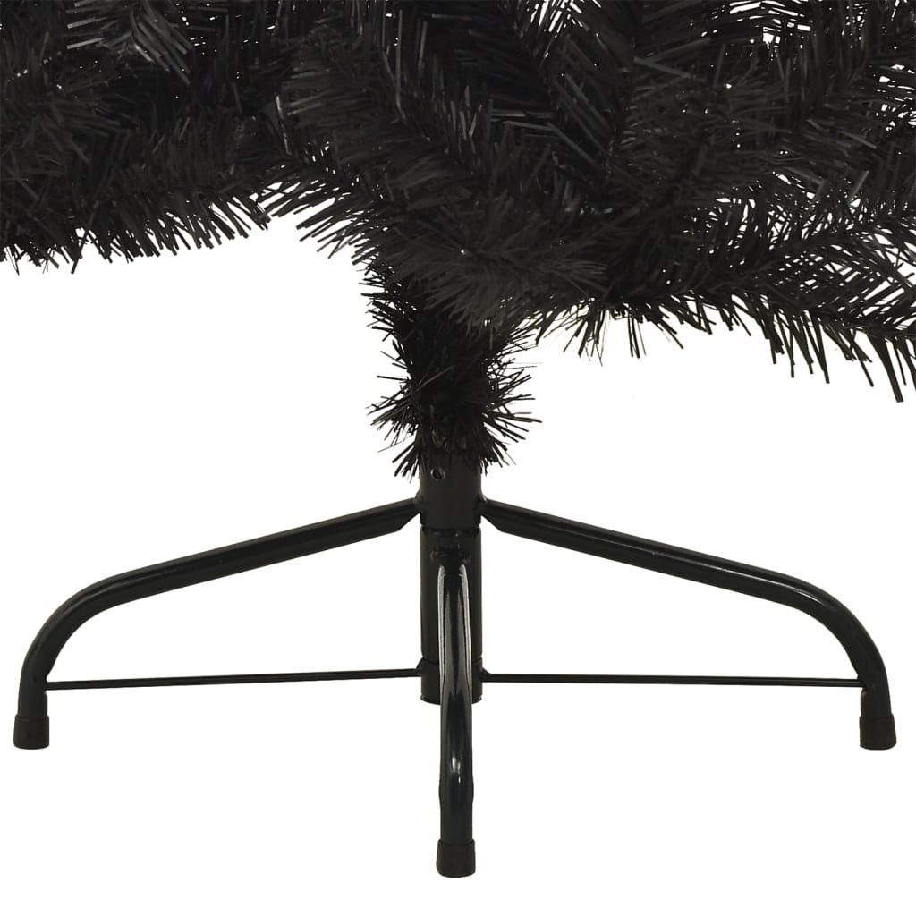 Künstlicher 150 mit cm Halb-Weihnachtsbaum PVC Schwarz Ständer Künstlicher furnicato Weihnachtsbaum