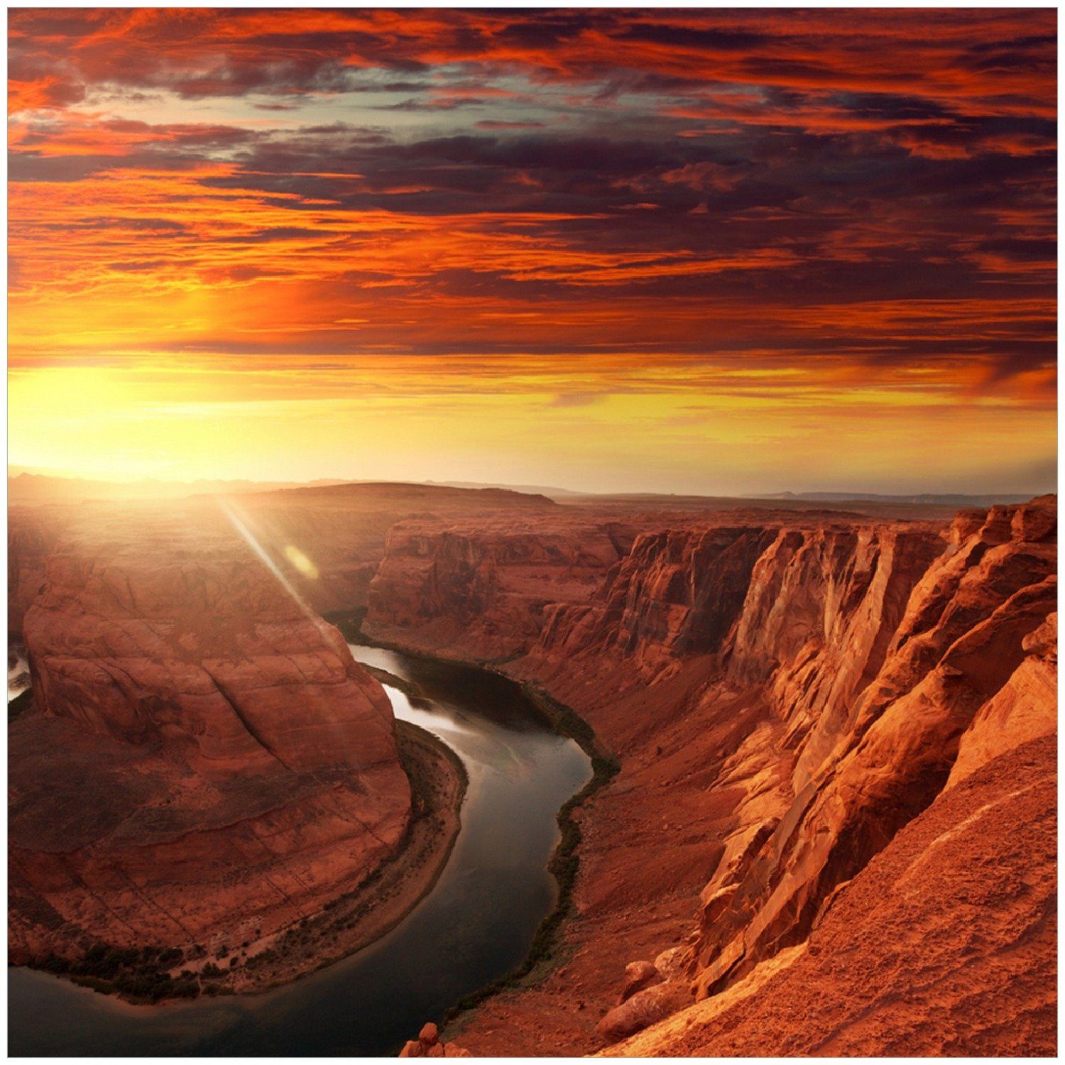 Wallario Memoboard Grand Canyon Sonnenuntergang bei