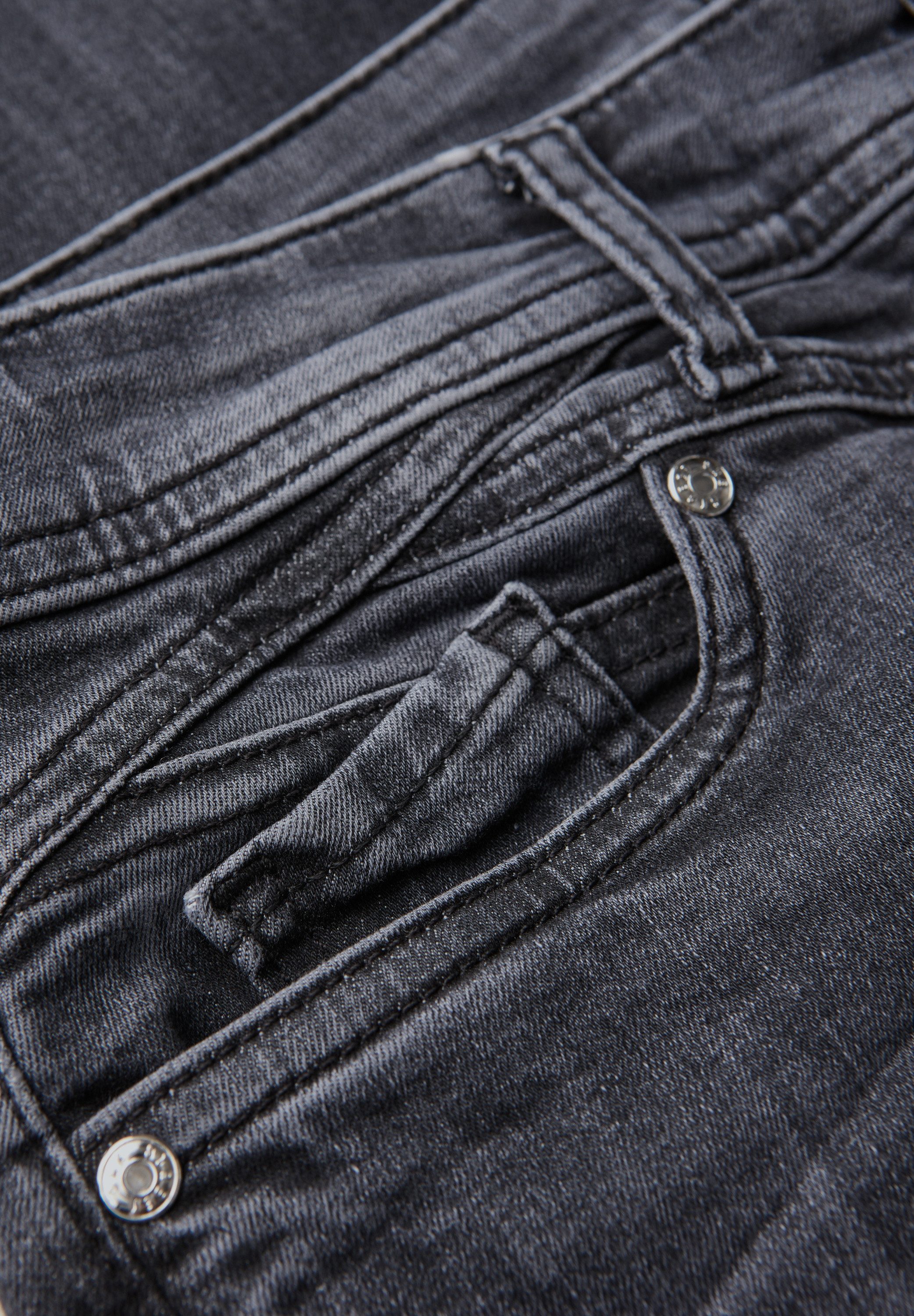 STREET ONE Comfort-fit-Jeans in grauer Waschung