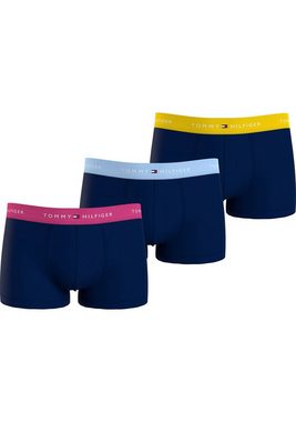 Tommy Hilfiger Underwear Trunk 3P WB TRUNK (Packung, 3-St., 3er-Pack) mit farbigem Logo-Elastikbund, Signature Kollektion