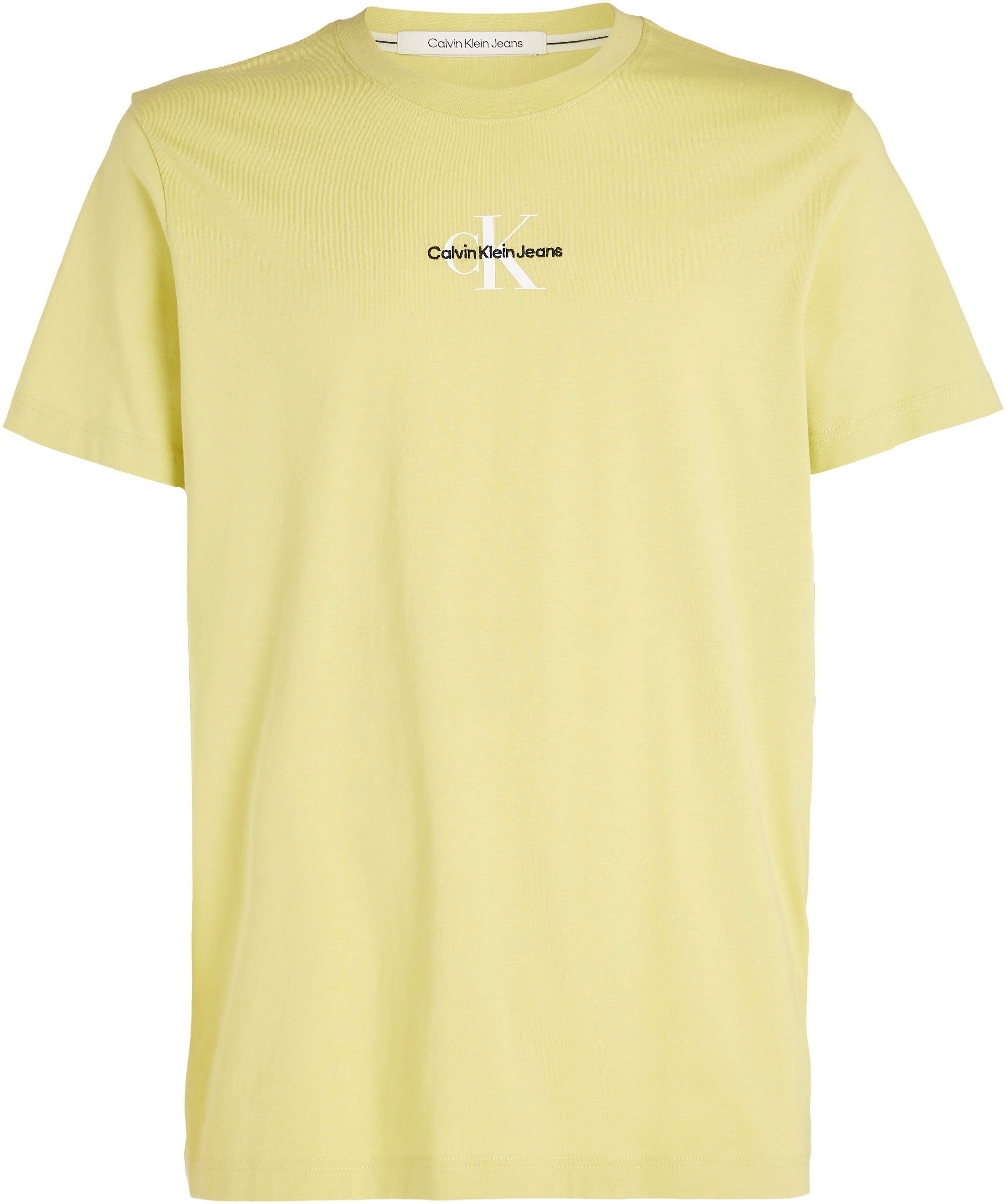 Sand Yellow T-Shirt REGULAR MONOLOGO Jeans Logoschriftzug TEE Klein mit Calvin