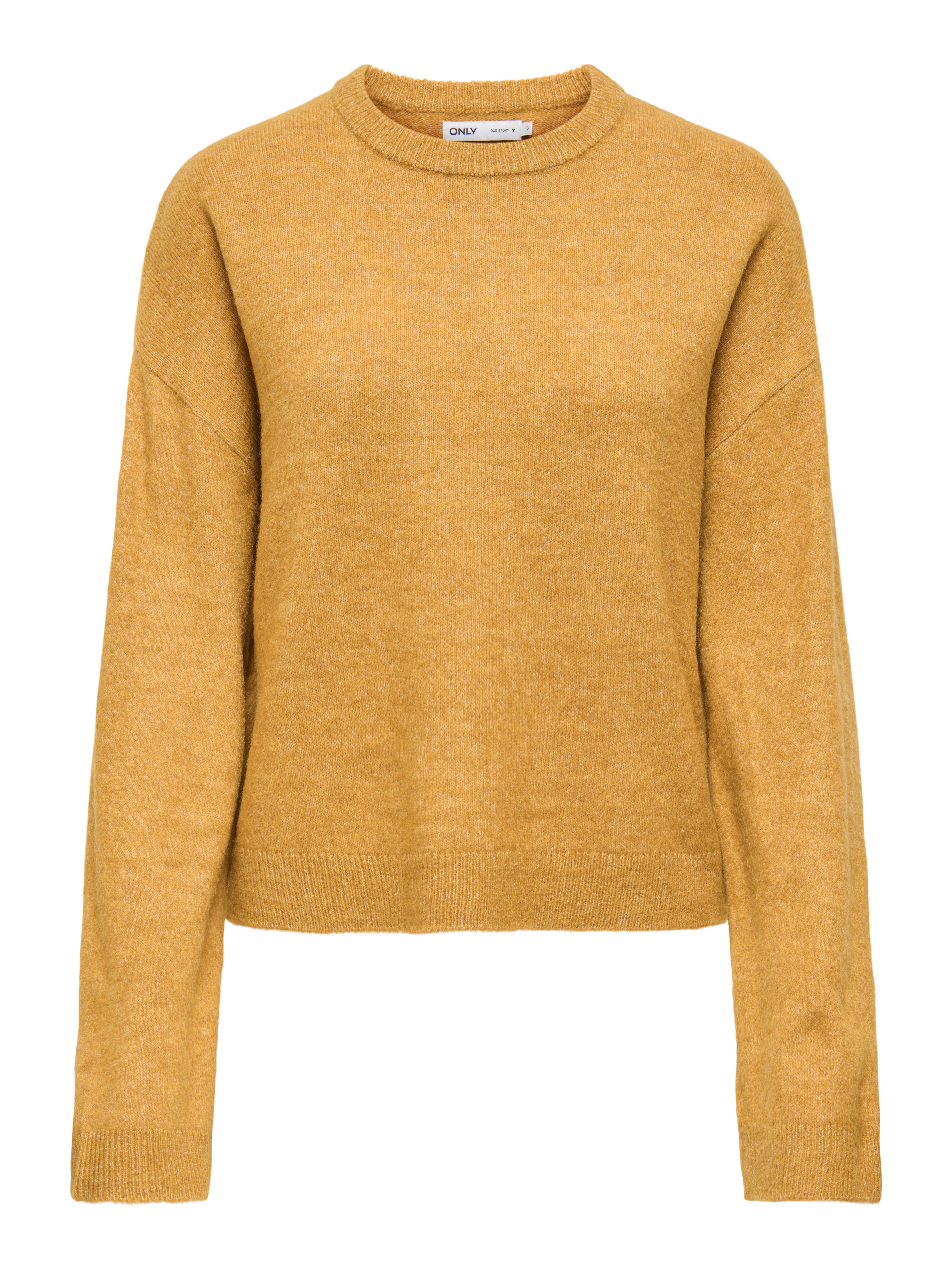 ONLY Rundhalspullover ONLSIMONI L/S O-NECK PULLOVER KNT NOOS Materialmix, regular fit