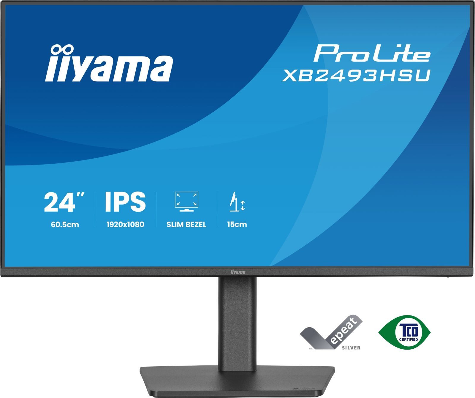Iiyama 24IN FHD IPS 1920X1080 120HZ 15CM TFT-Monitor (1920 x 1080 px, Full HD, 1 ms Reaktionszeit, 120 Hz, IPS, Adaptive-Sync, Lautsprecher, HDCP, Pivot, Höhenverstellbar)