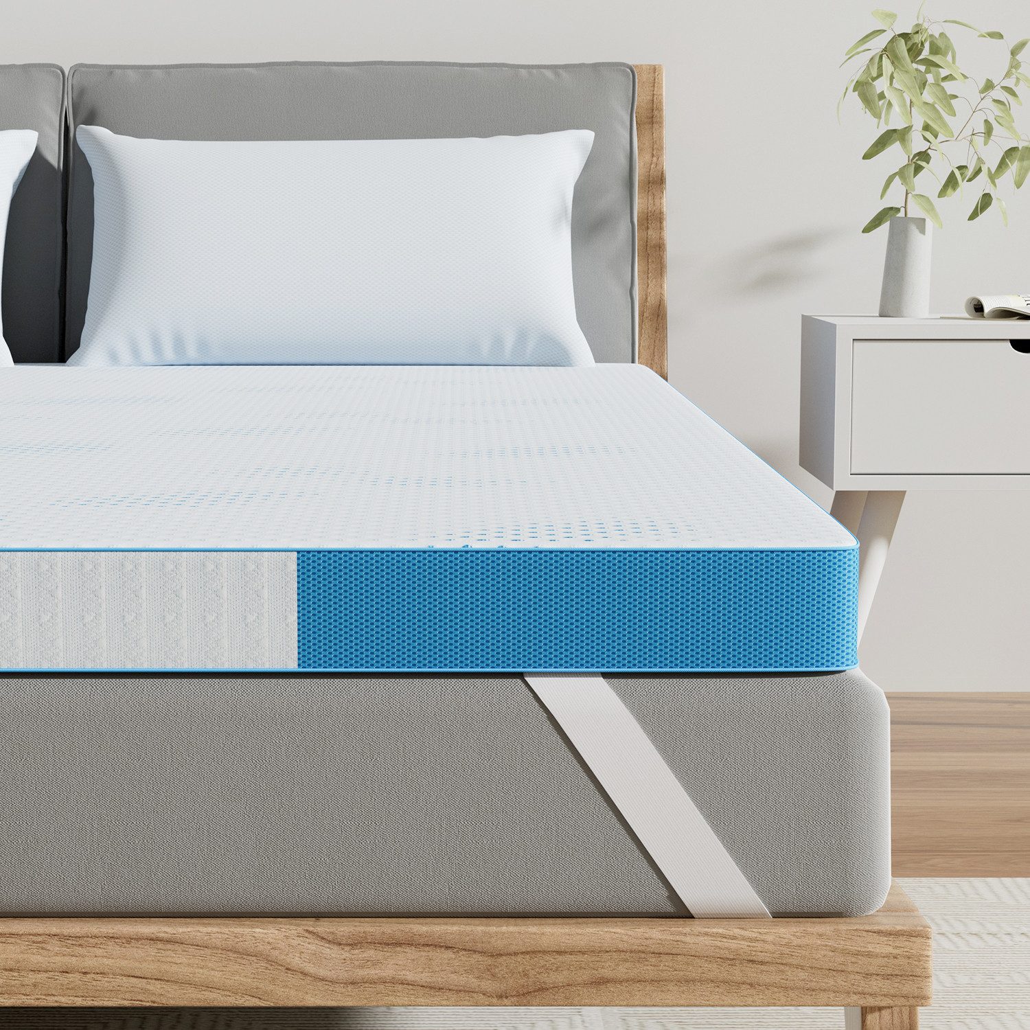 BedStory, Topper Gel Matratzentopper 90x200cm&180x200cm, 10 cm hoch