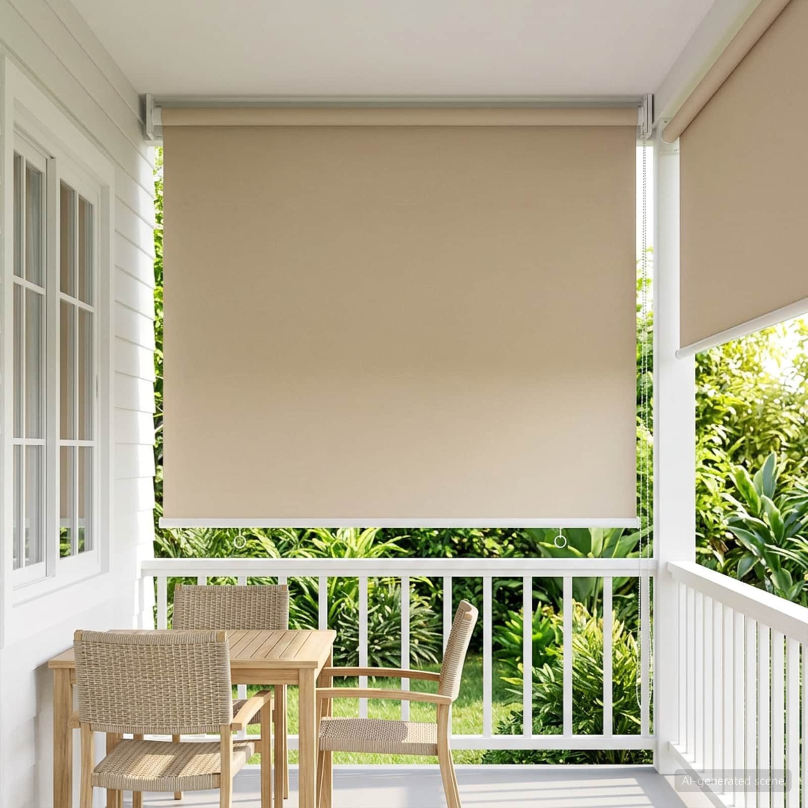 Rollo Außen-Rollos mit UV-Schutz Beige 65 x 230 cm (B x H) Polyester, vidaXL