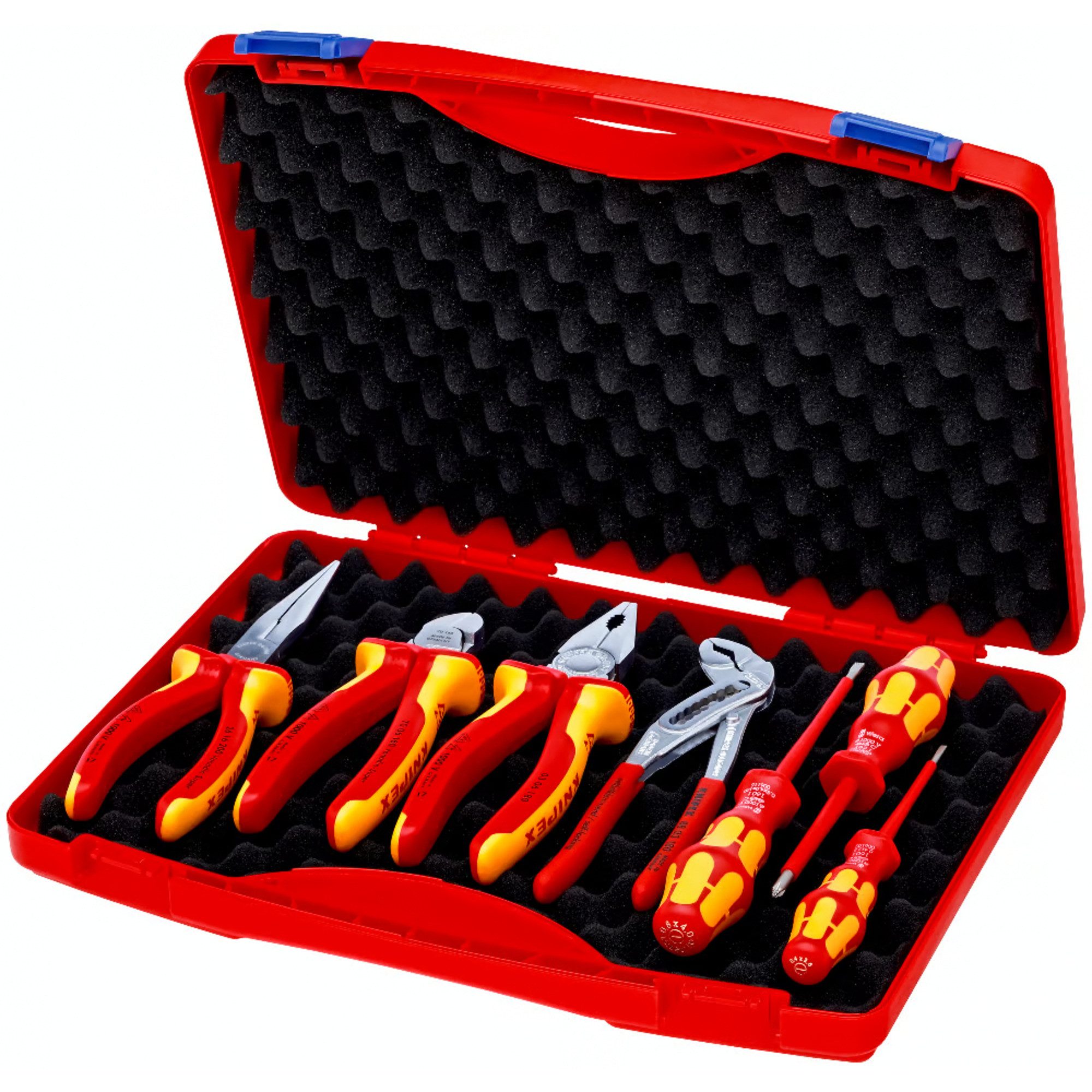Knipex Werkzeugset KNIPEX Werkzeug-Box "RED" Elektro Set 2, 7-teilig, (7-tlg)