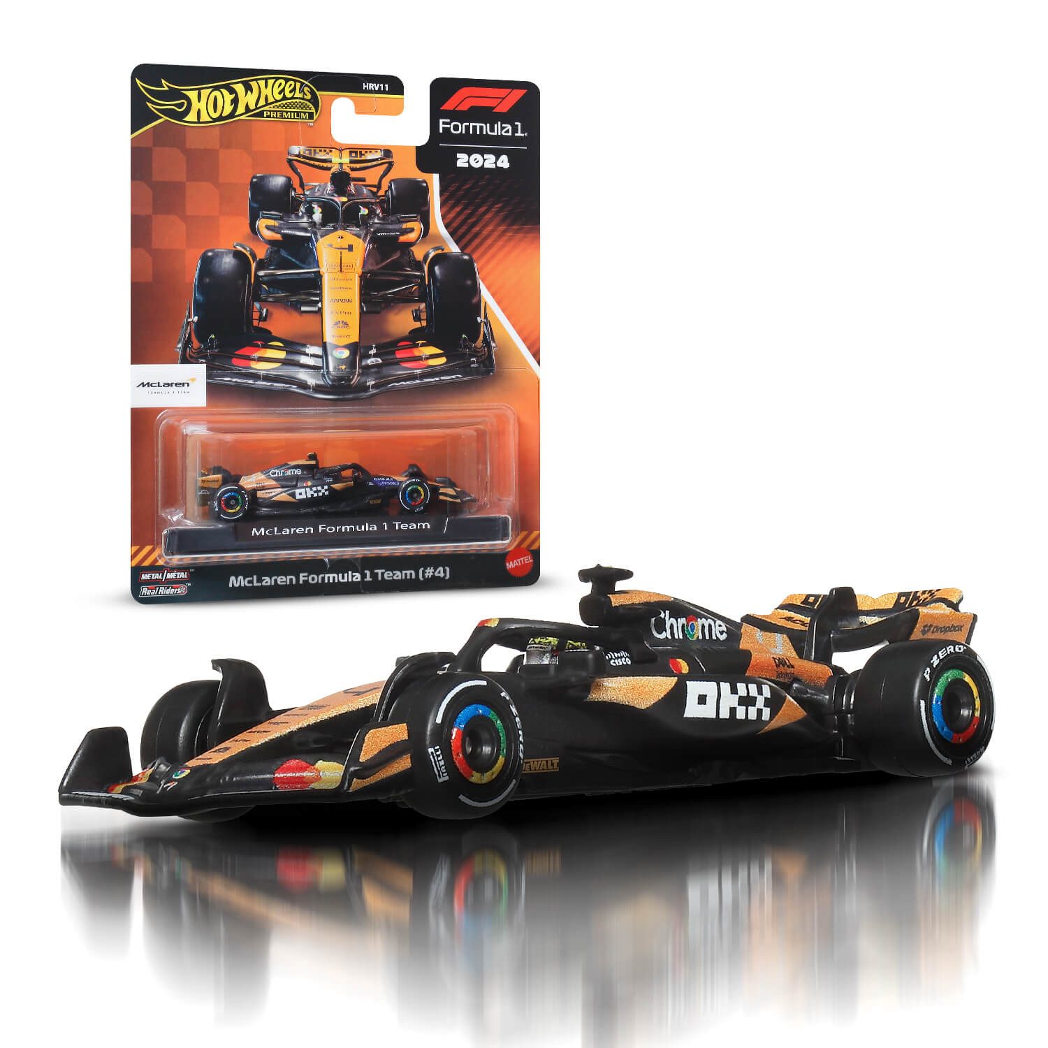 Mattel® Spielzeug-Auto Mattel JBM11 - Hot Wheels Race - McLaren 2024 Livery Oscar Piastri