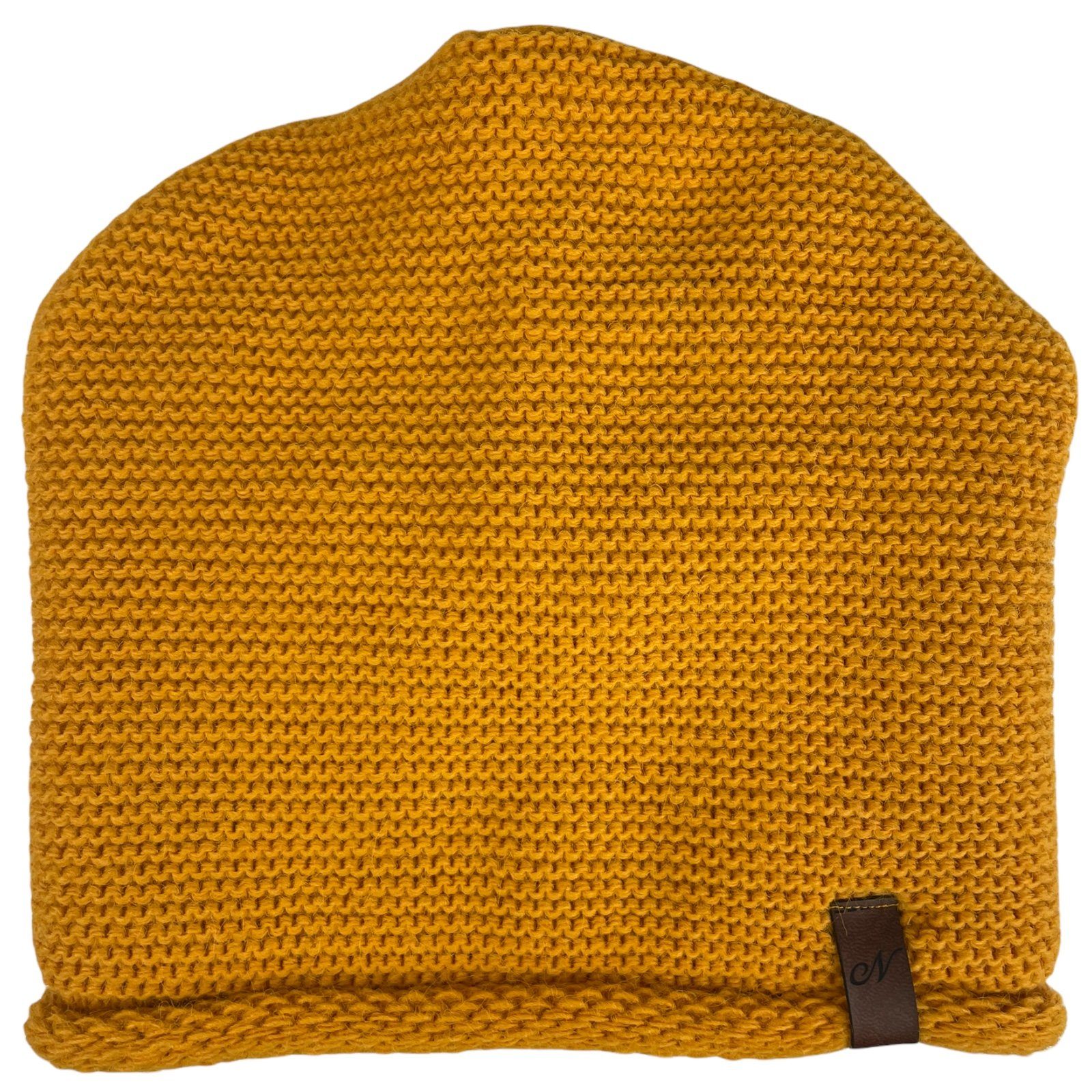 Taschen4life Beanie Mütze & Schal - N-Set unisex (2 teilig, Long-Beanie & Loop-Schal) für Damen und Herren, Strick uni einfarbig, klassisch modischer Stil