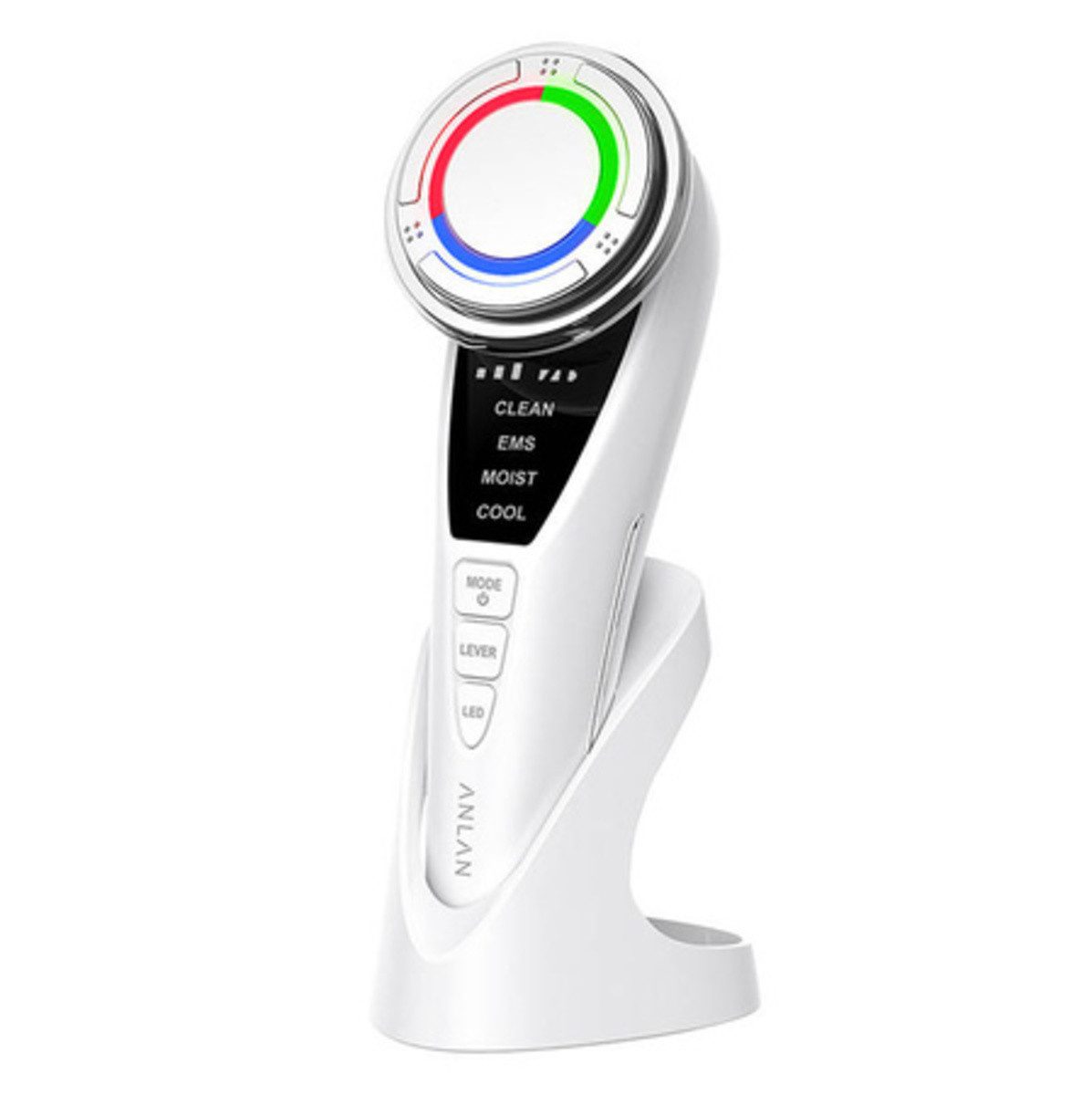 ANLAN Massagegerät ANLAN Ultraschall Gesichtsmassagegerät mit Lichttherapie